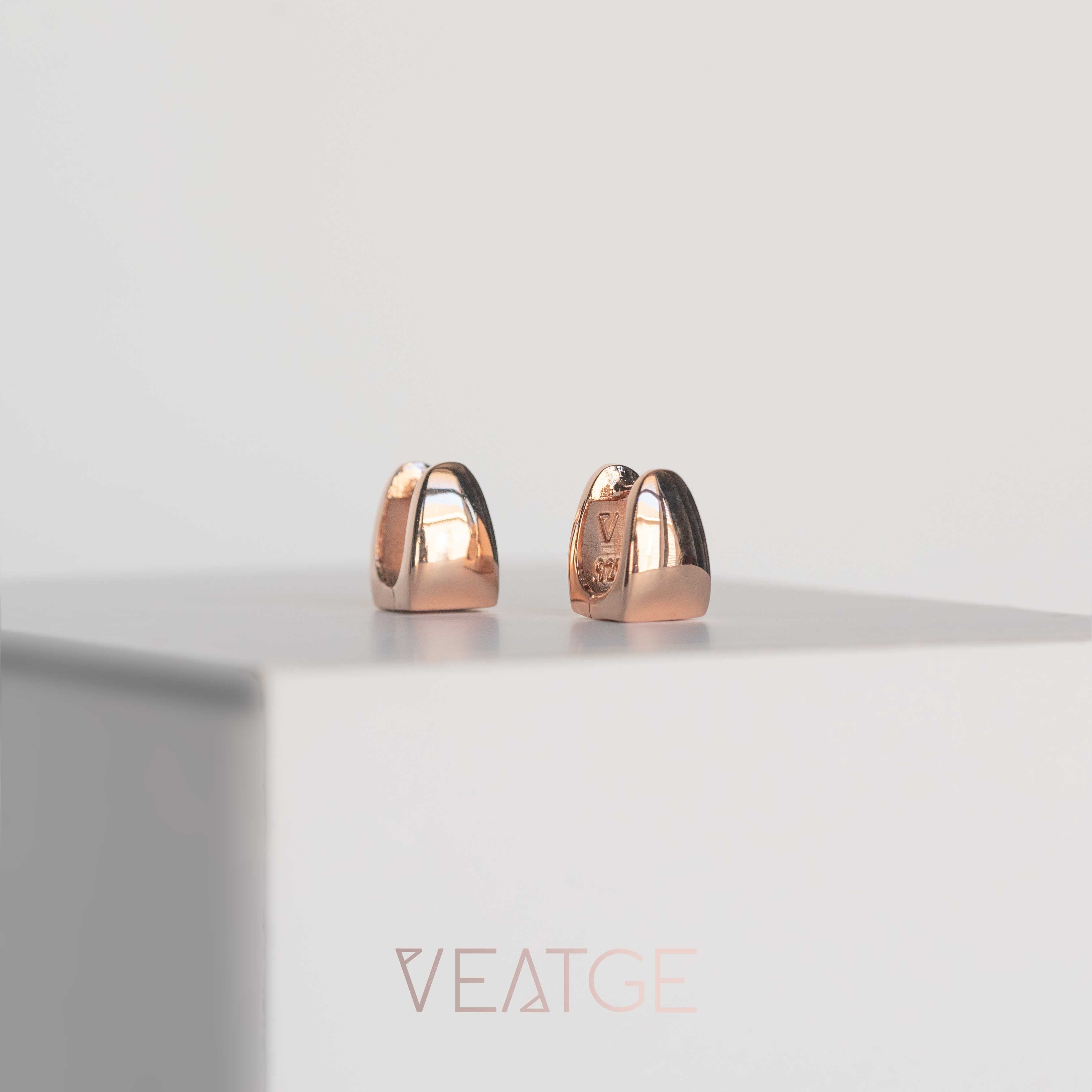 Chunky Silver Hoops Huggies, Simple Gold Hoops, Statement Earrings for Women, Chunky Hoop Earrings, Rose Gold Hoops, Birthday Gifts for her, Unique Gift for Girls Daughter Friend