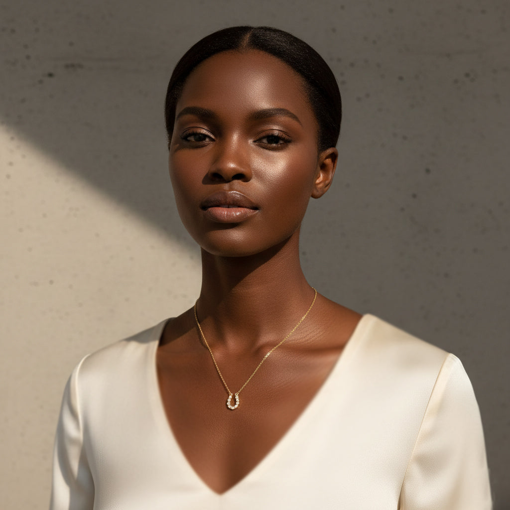 14K Gold Filled Horseshoe Necklace, Good Luck Charm, Dainty Minimalist Everyday Jewelry Gifts for Her, Graduation Gift, Gift for Girls