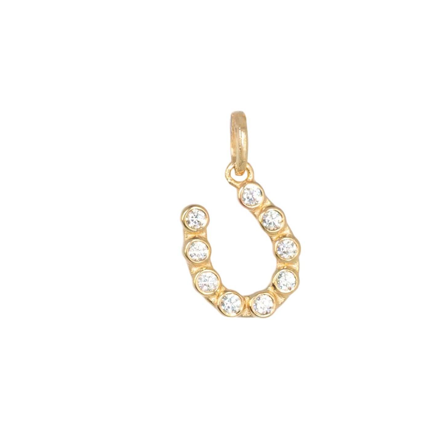 Horseshoe-charm 14k gold vermeil