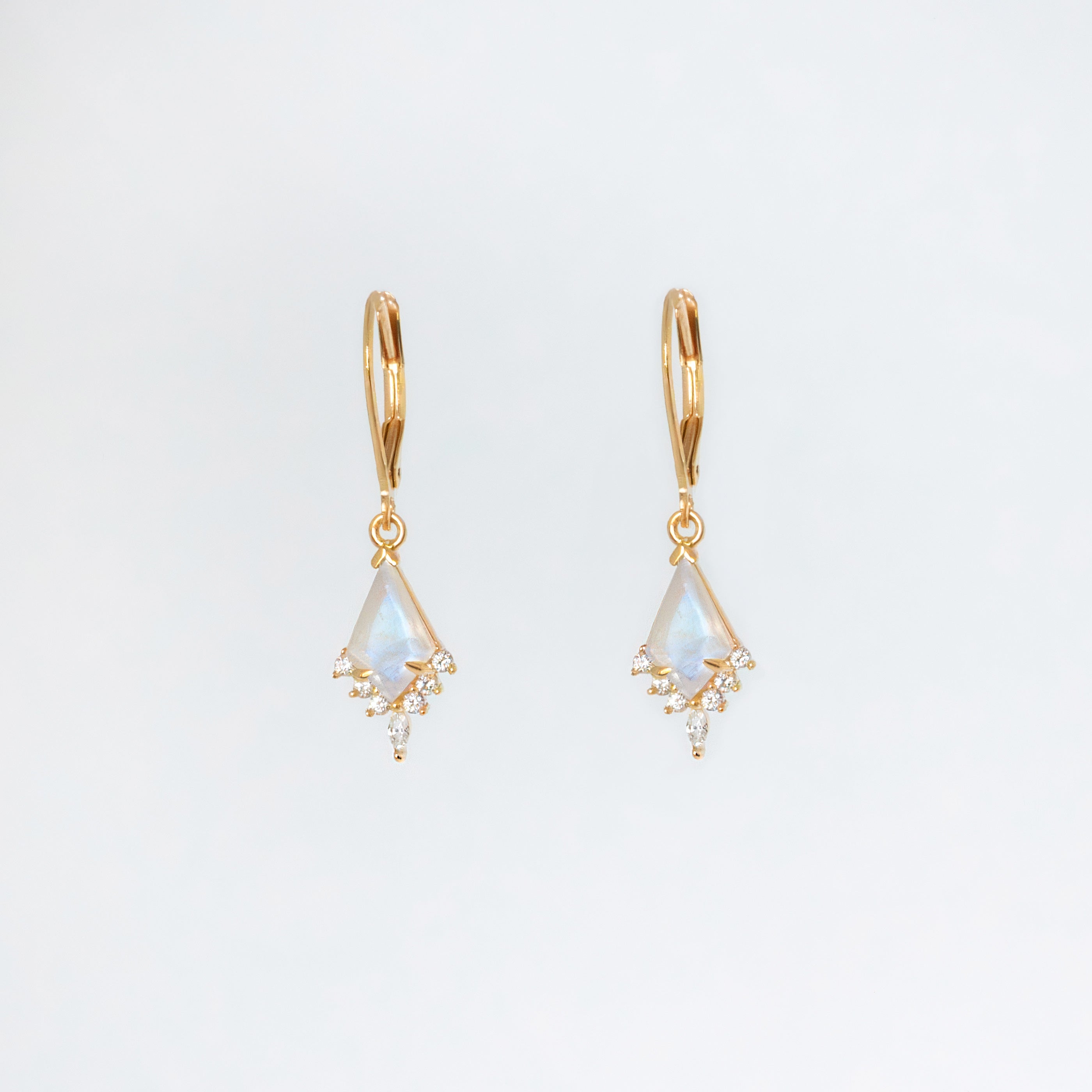 Moonstone Kite Dangle Earrings