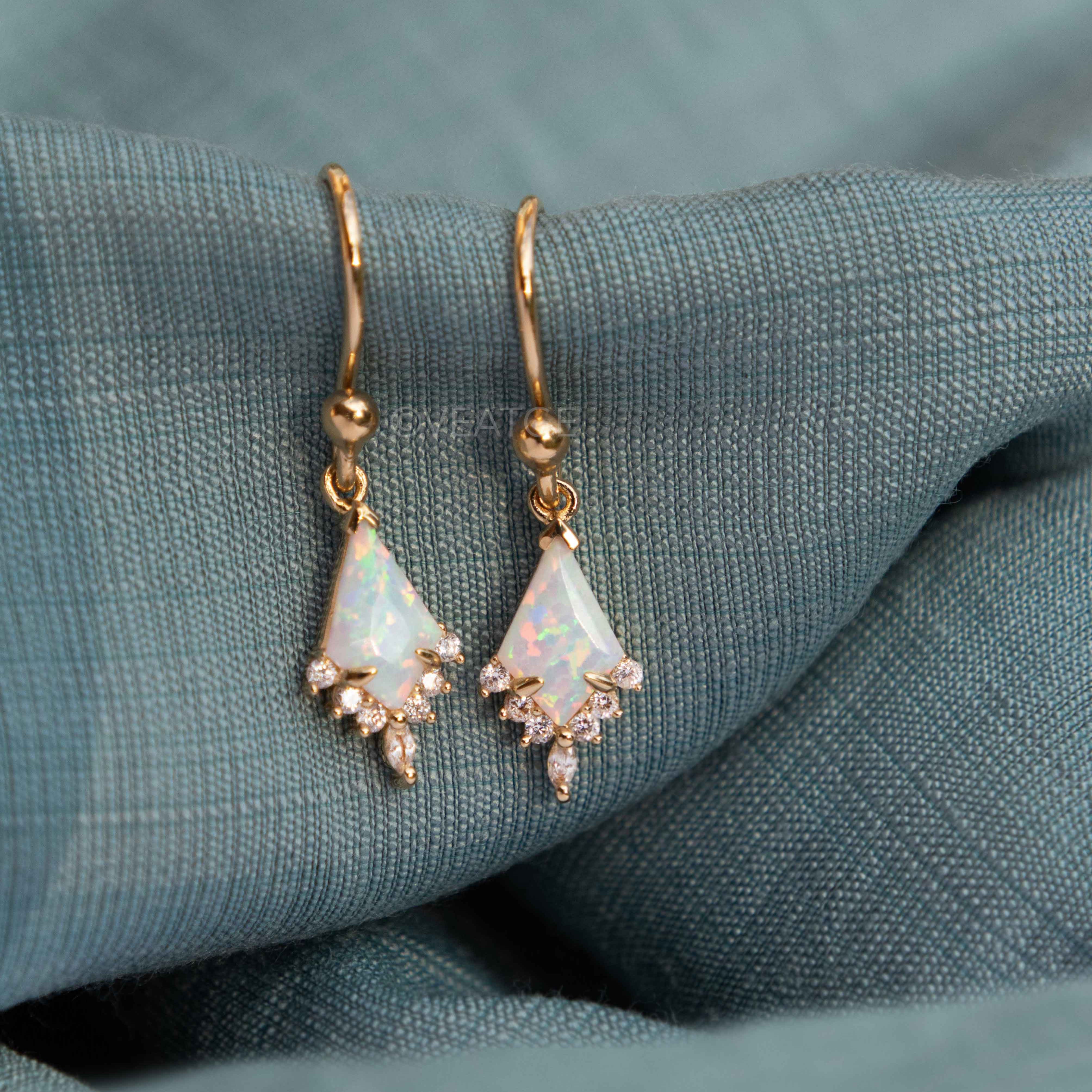 Opal Kite Dangle Earrings