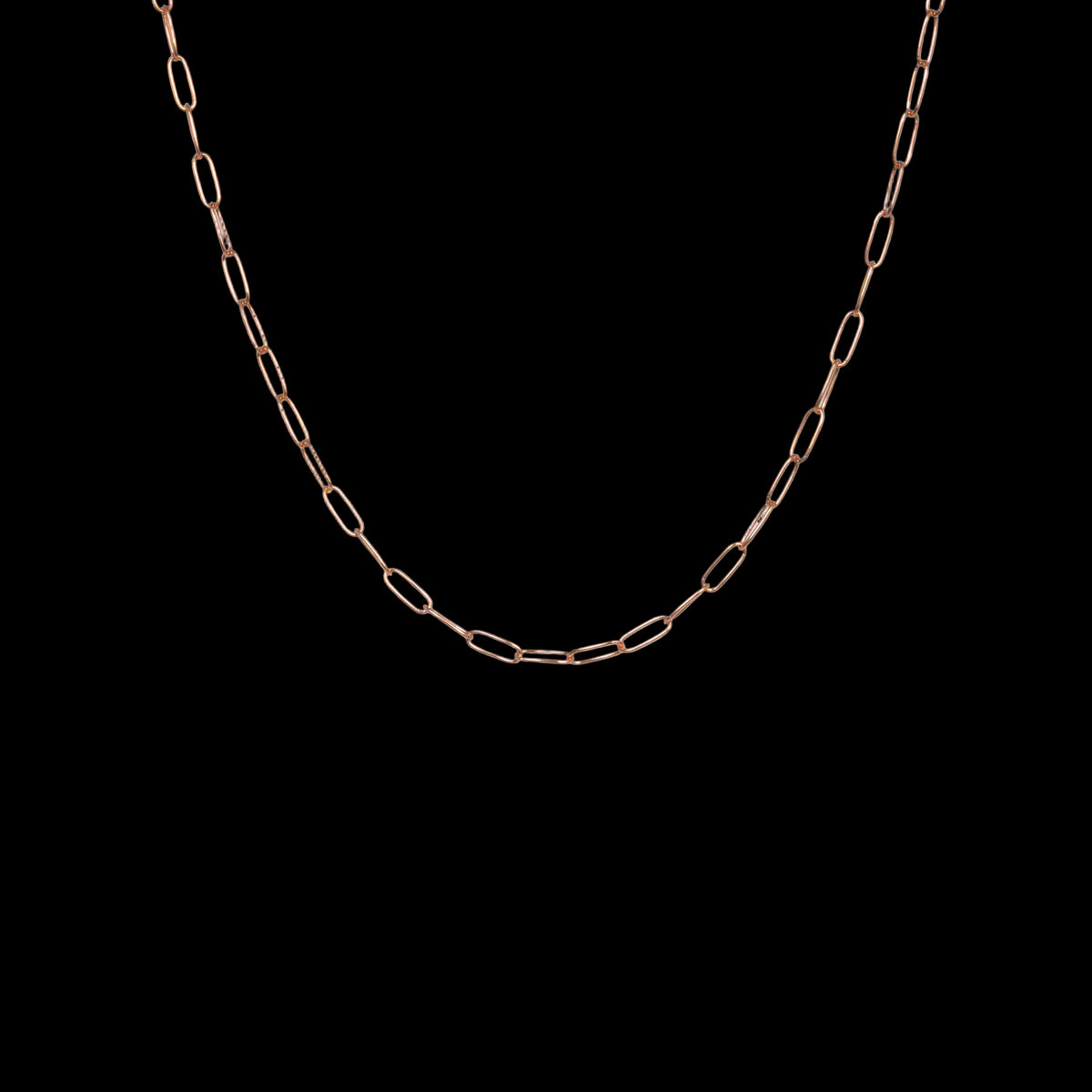 Rose Gold Paperclip Chain Necklace