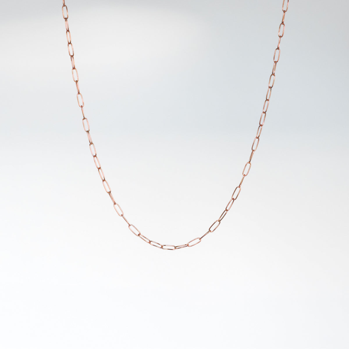 Rose Gold Paperclip Chain Necklace
