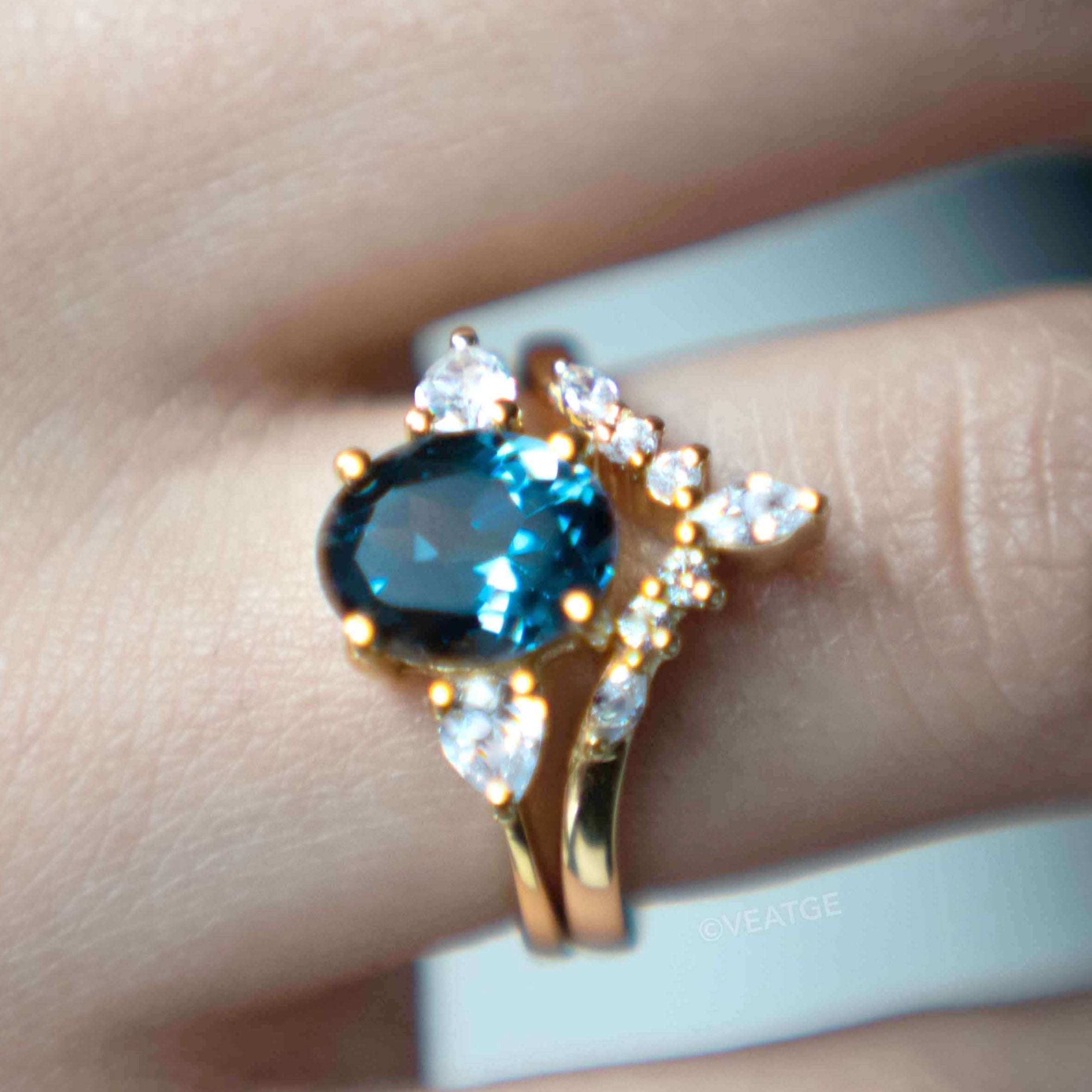GENUINE LONDON BLUE TOPAZ RING
