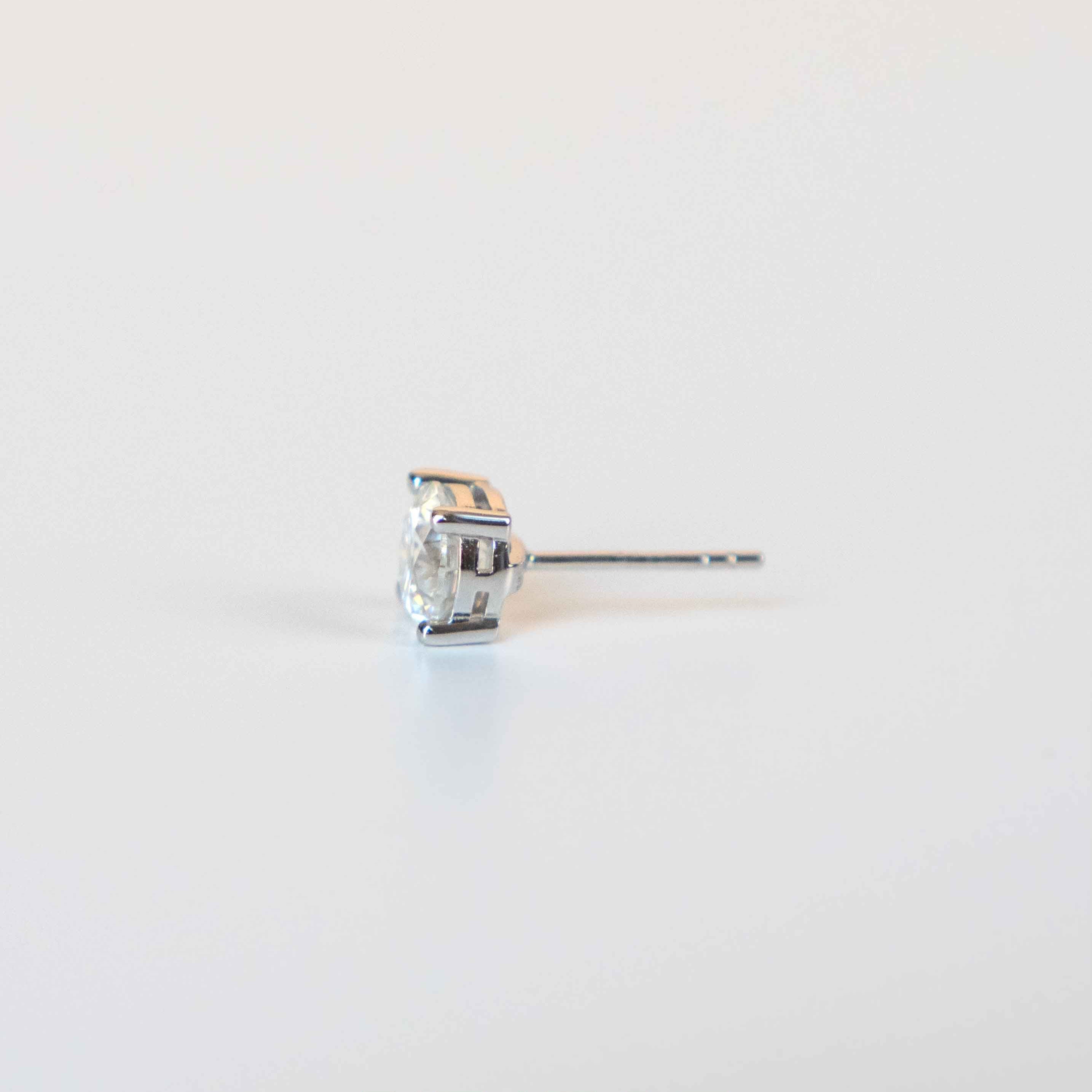 Classic Moissanite Stud Earrings Brilliant Cut