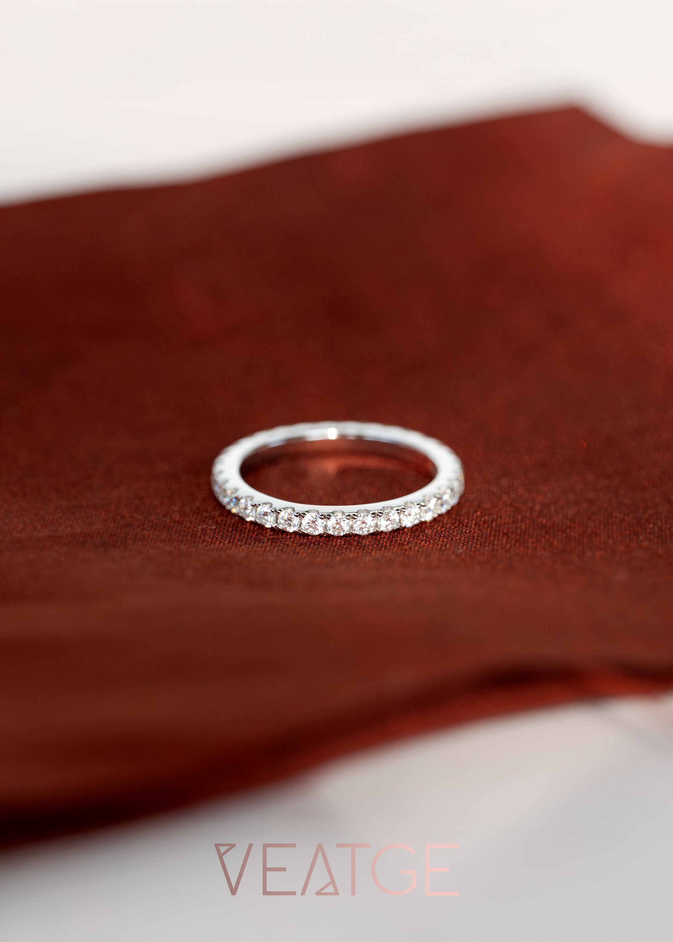 Moissanite Ring Full Eternity