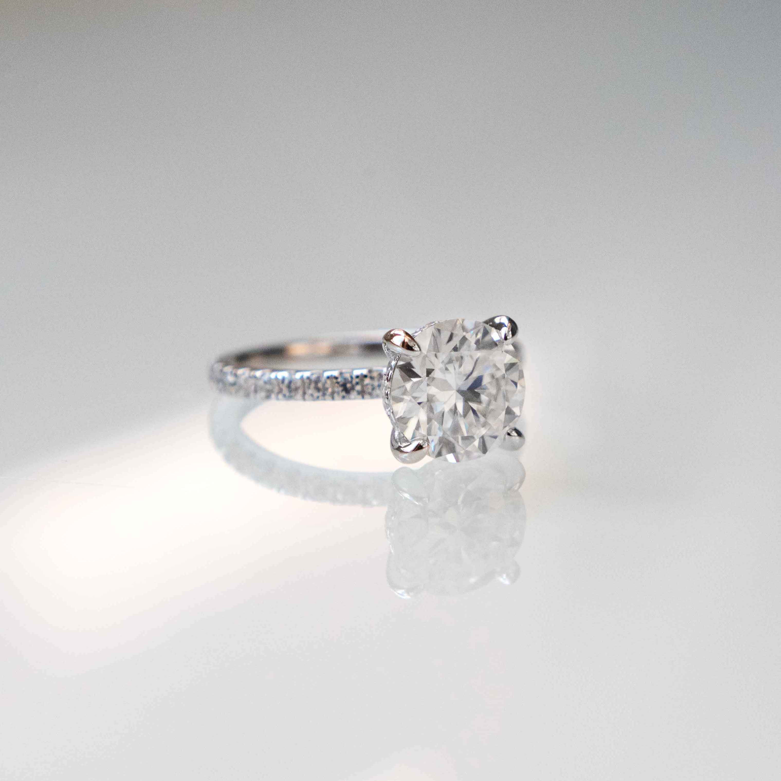 Hidden Halo Moissanite Ring