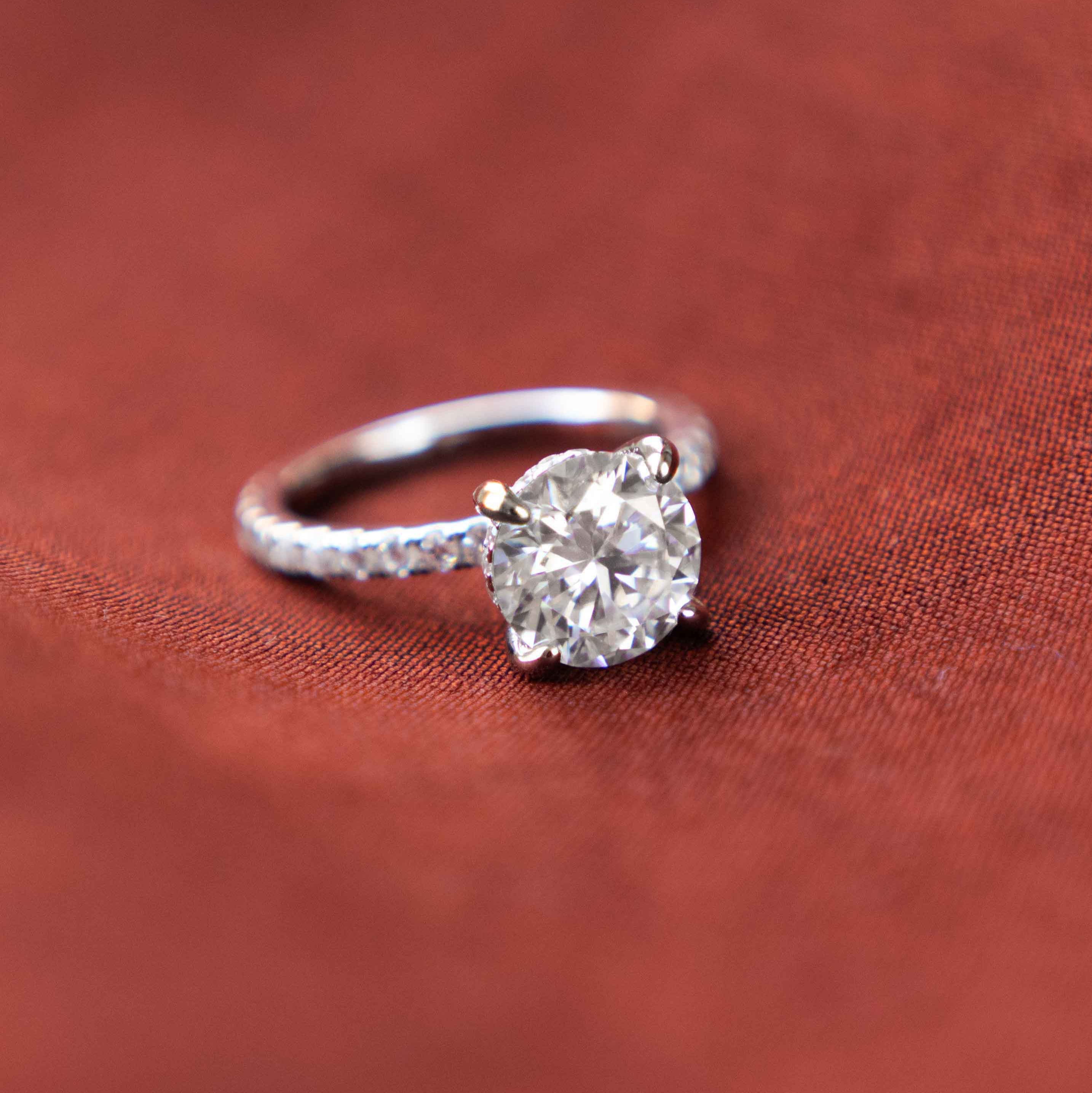 Hidden Halo Moissanite Ring