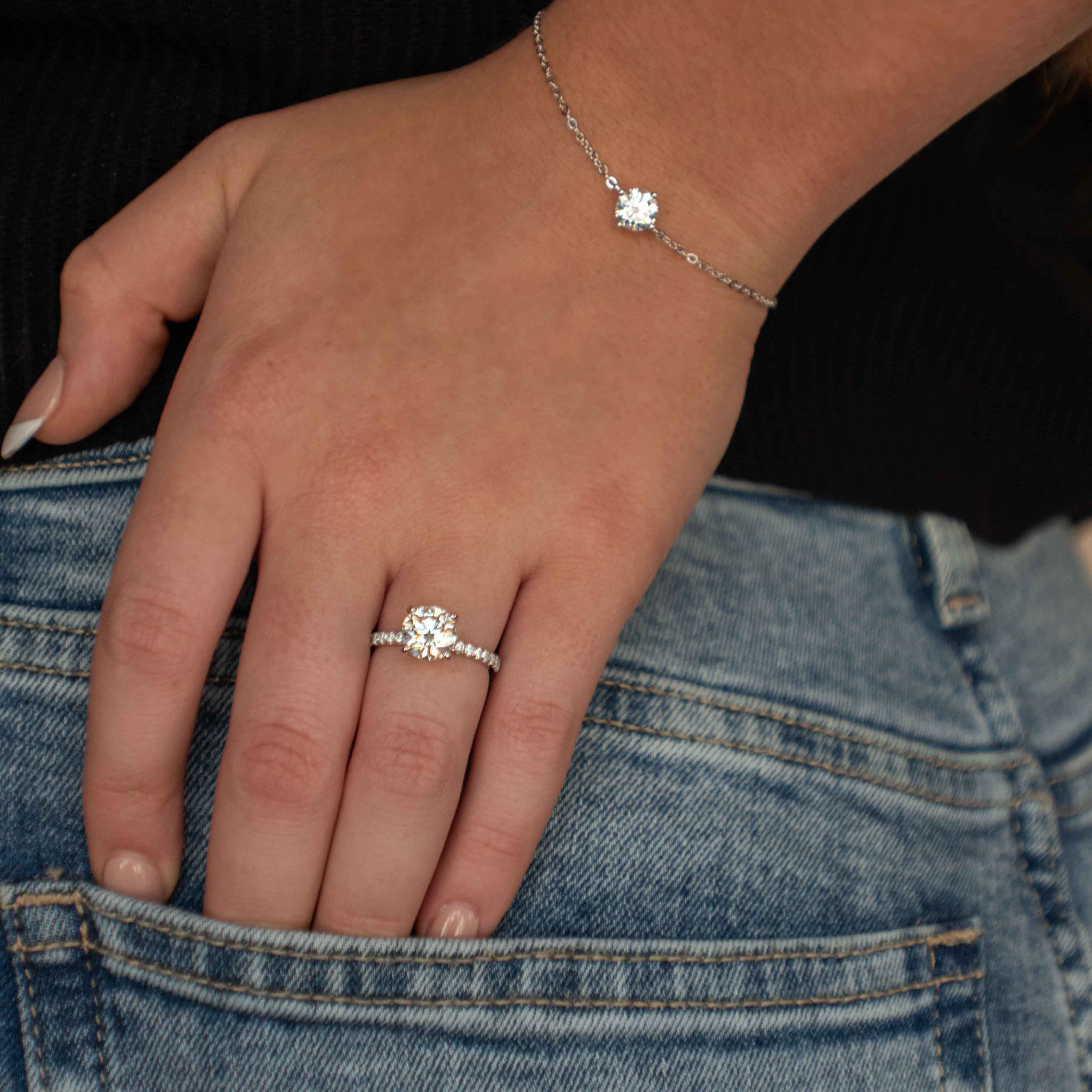 Hidden Halo Moissanite Ring