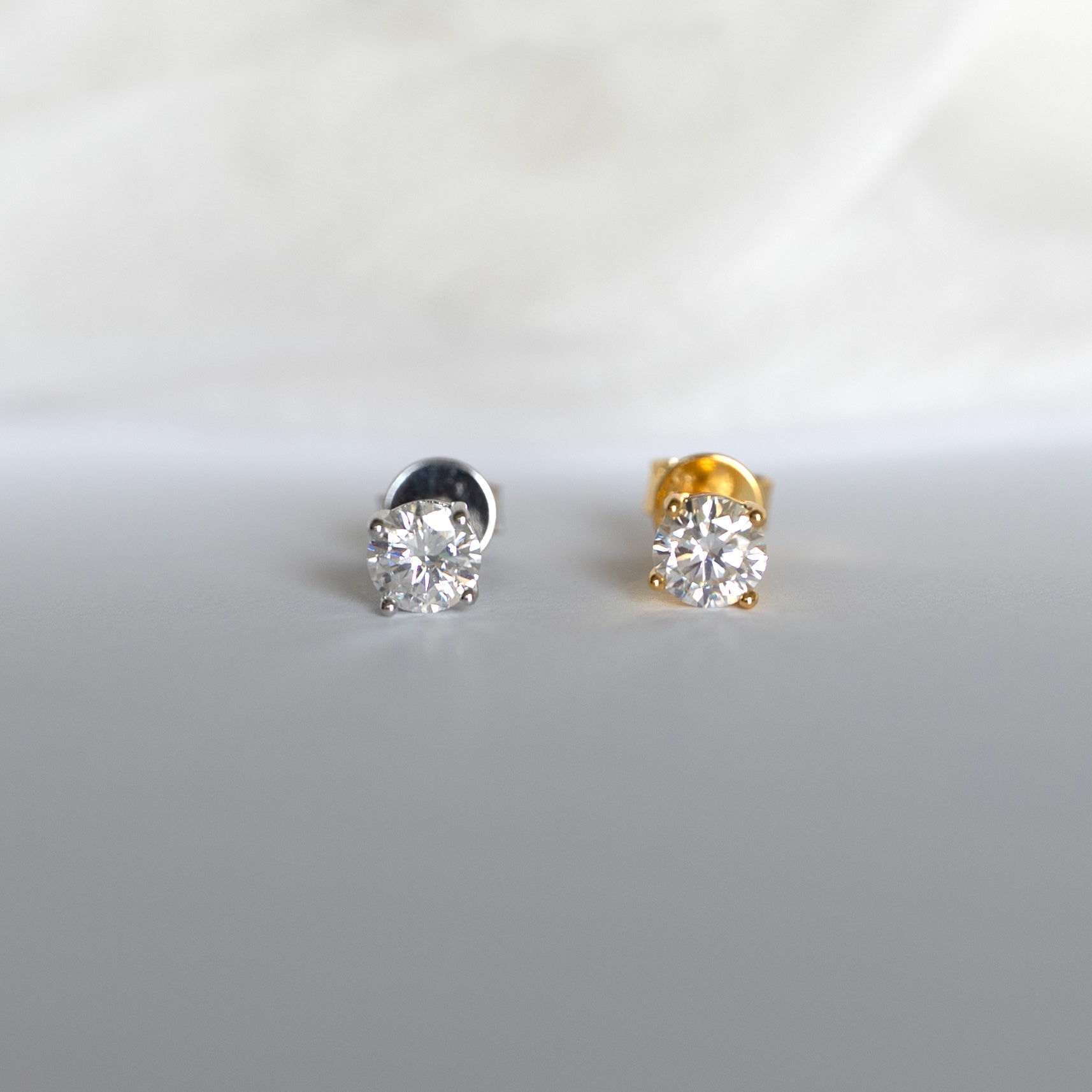 Moissanite Stud Earrings Brilliant Cut