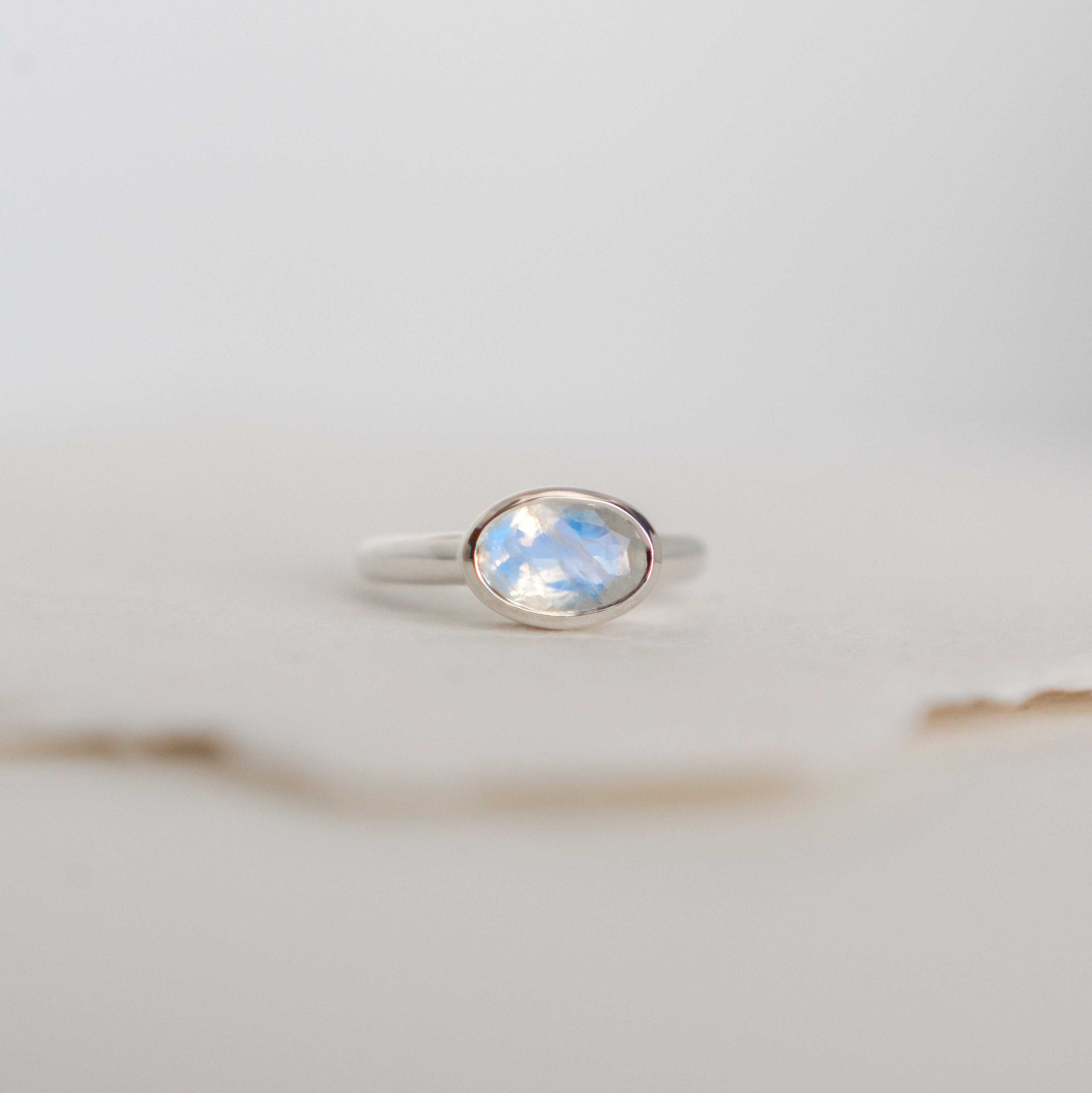 Marigold Moonstone Ring Sterling Silver