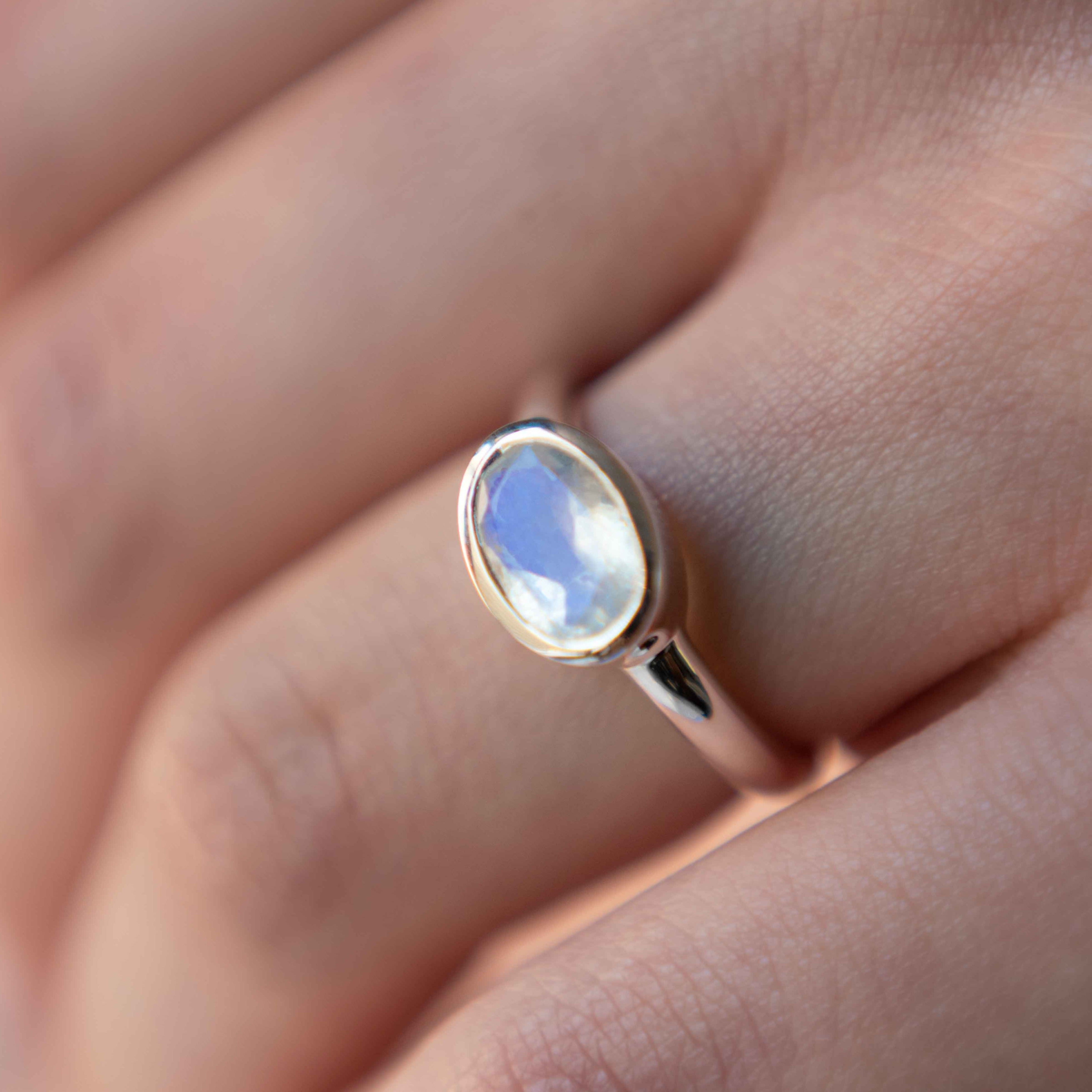 Marigold Moonstone Ring Sterling Silver