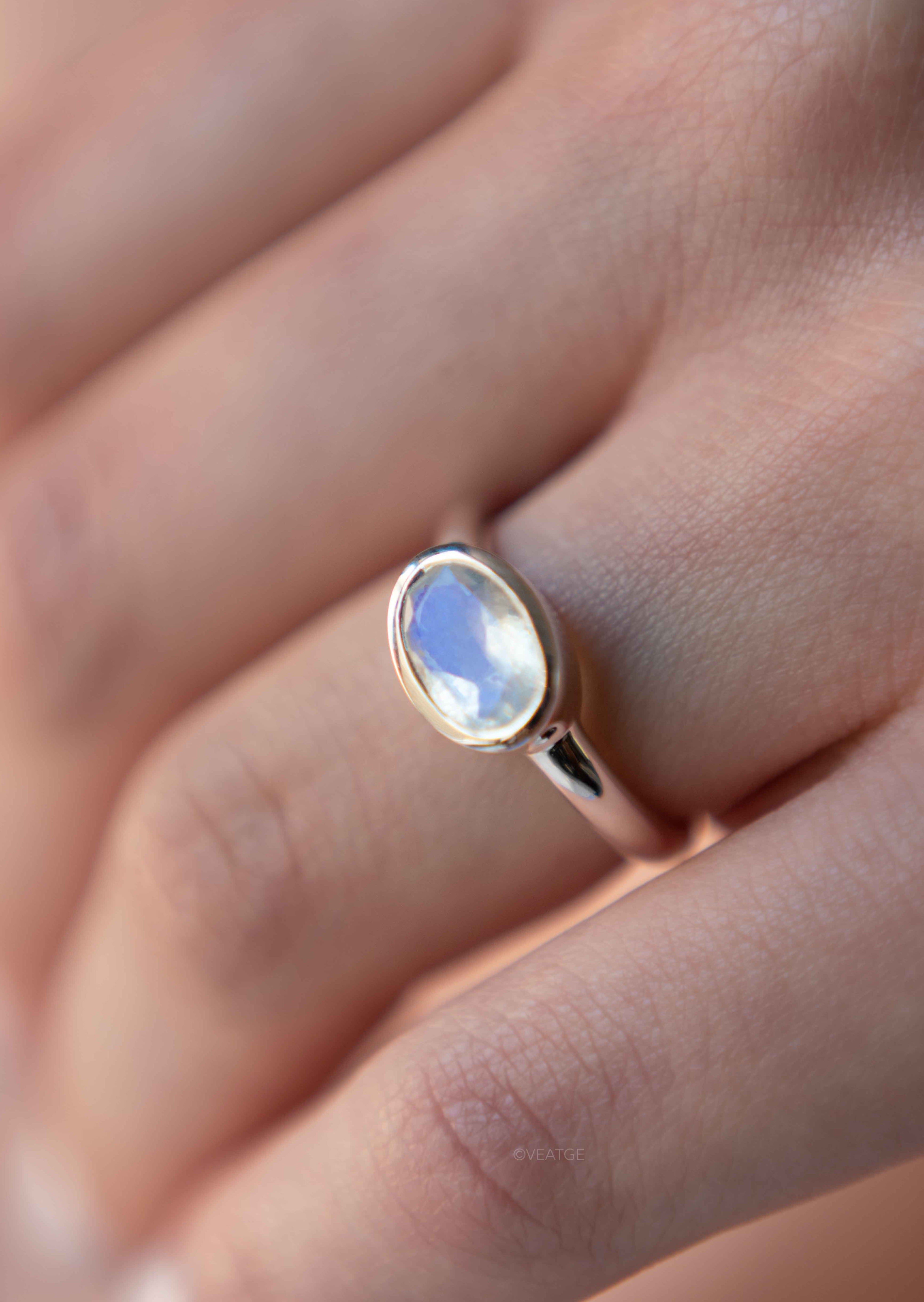 Marigold Moonstone Ring Sterling Silver