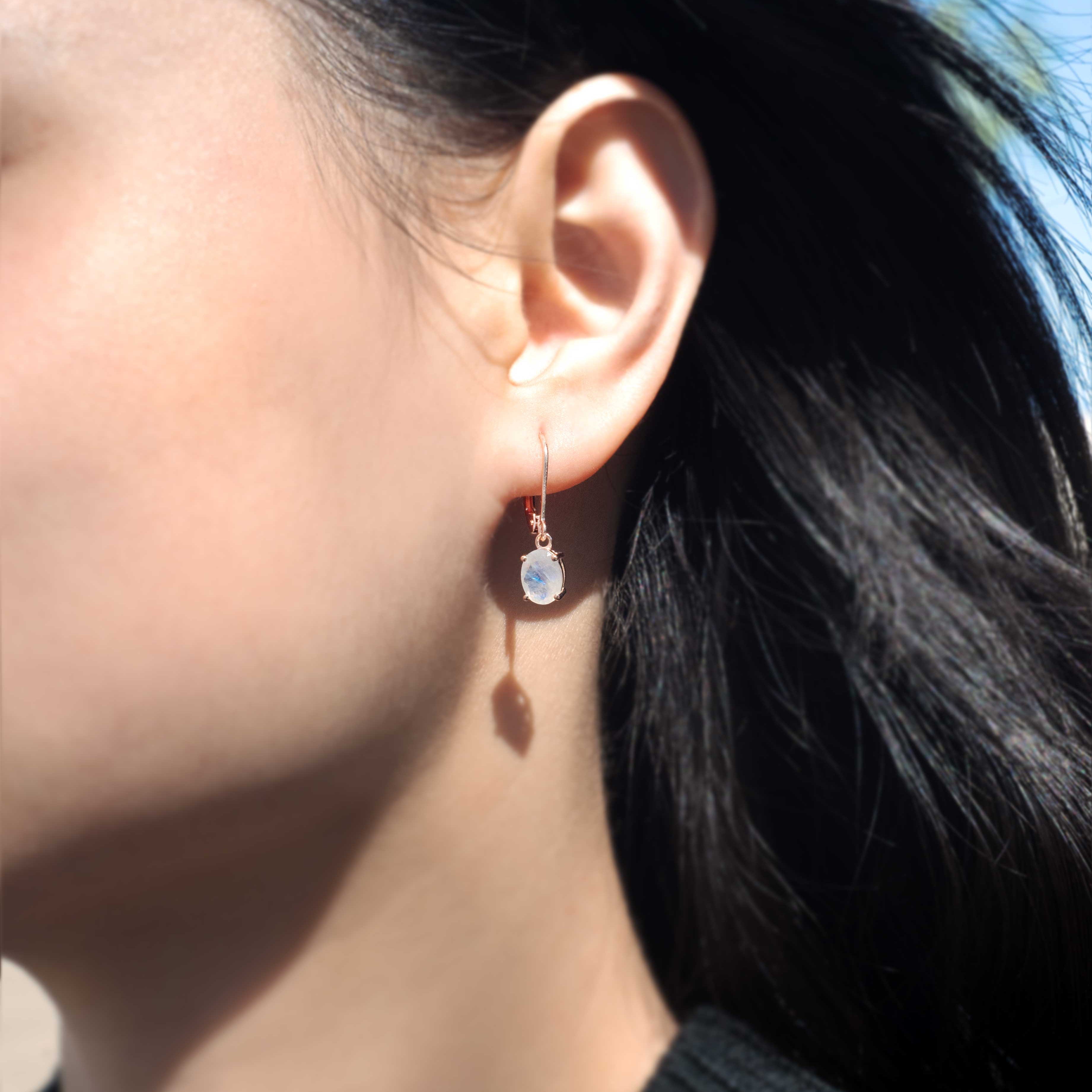 Moonstone Dangle Earrings