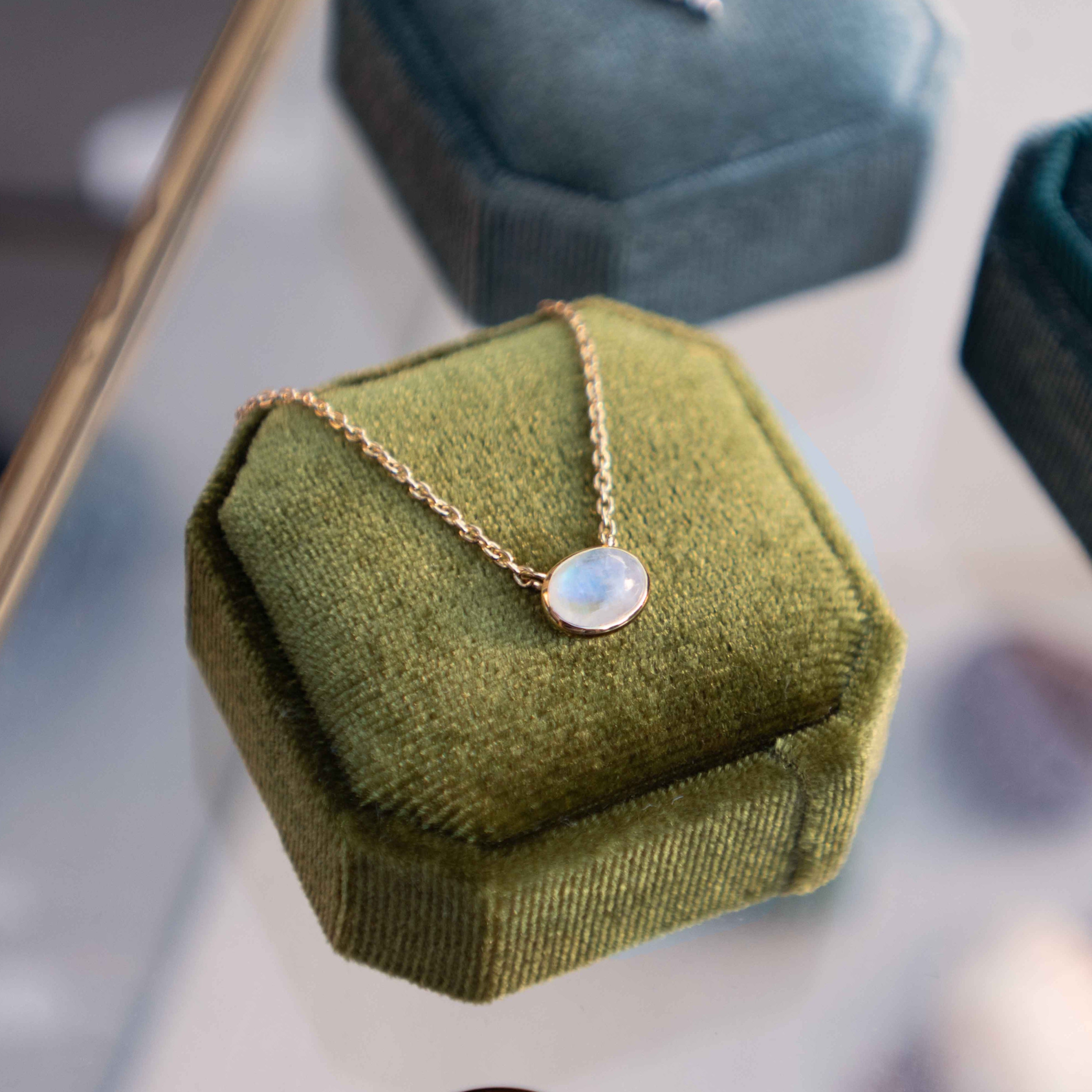 Moonstone Necklace Gold Filled, Natural Moonstone Jewelry Gift for Girls, Necklace for Women