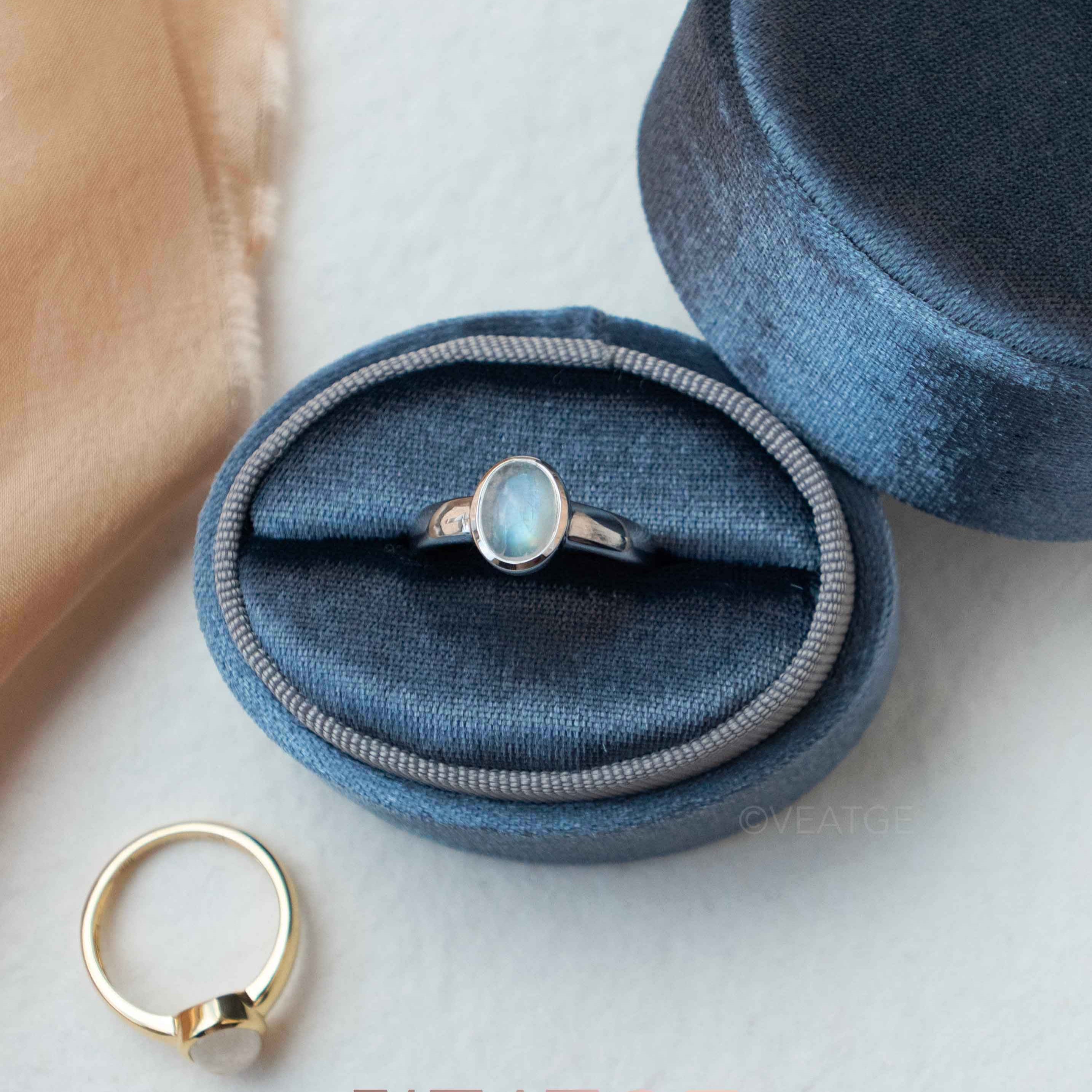 rainbow moonstone gold ring with blue flash natural gemstone ring June Birthstone Gifts for Women