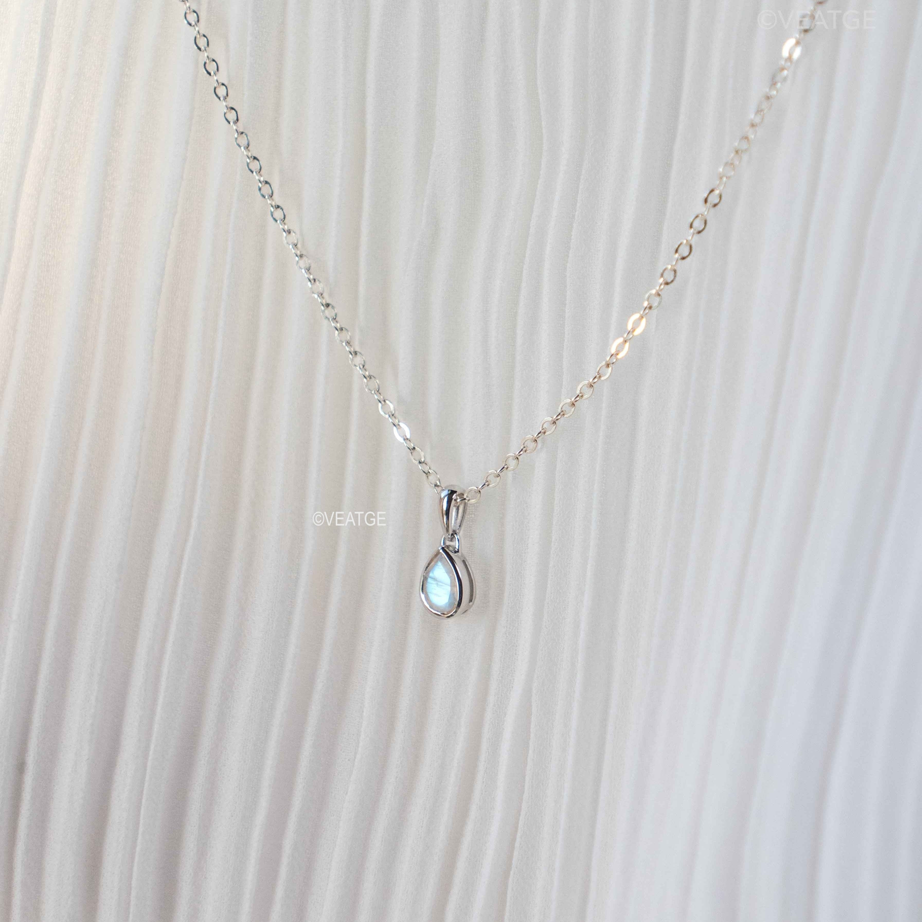14k gold filled Dainty Pear Moonstone Necklace, Teardrop Moonstone Necklace, June Birthstone, Gift for Teen Girls, Gift for Daughter, Graduate Gifts