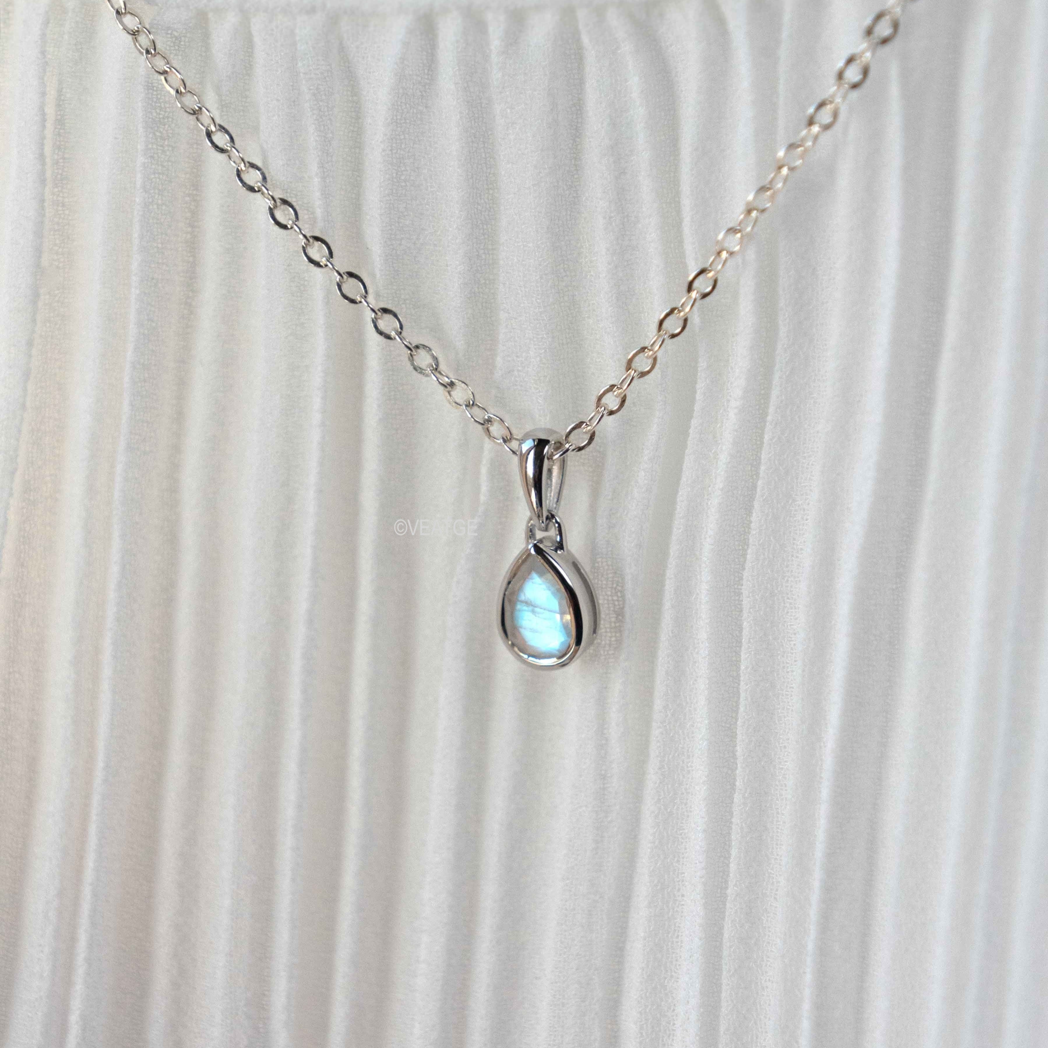 14k gold filled Dainty Pear Moonstone Necklace, Teardrop Moonstone Necklace, June Birthstone, Gift for Teen Girls, Gift for Daughter, Graduate Gifts