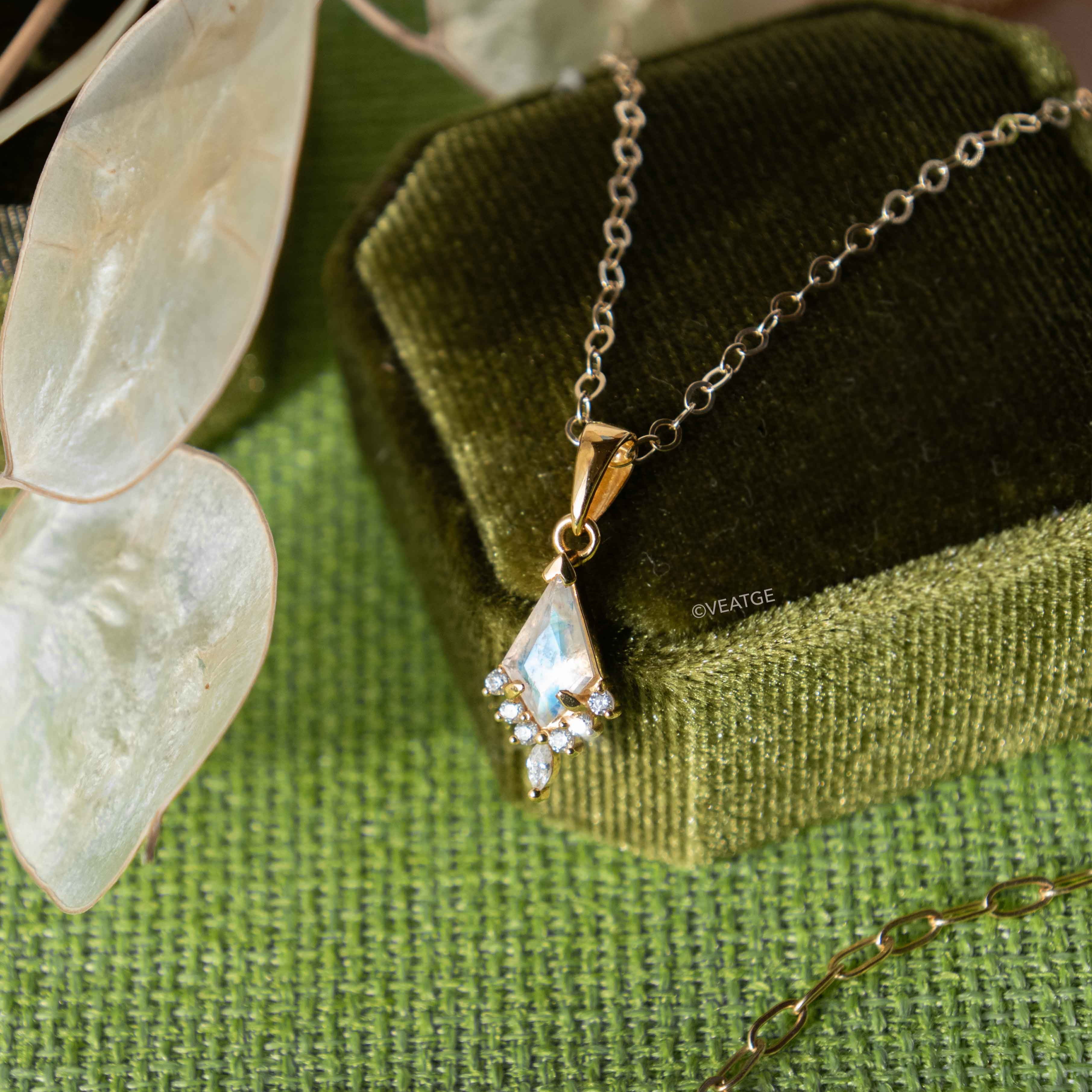 Kite Moonstone Necklace and Earring Gift Set