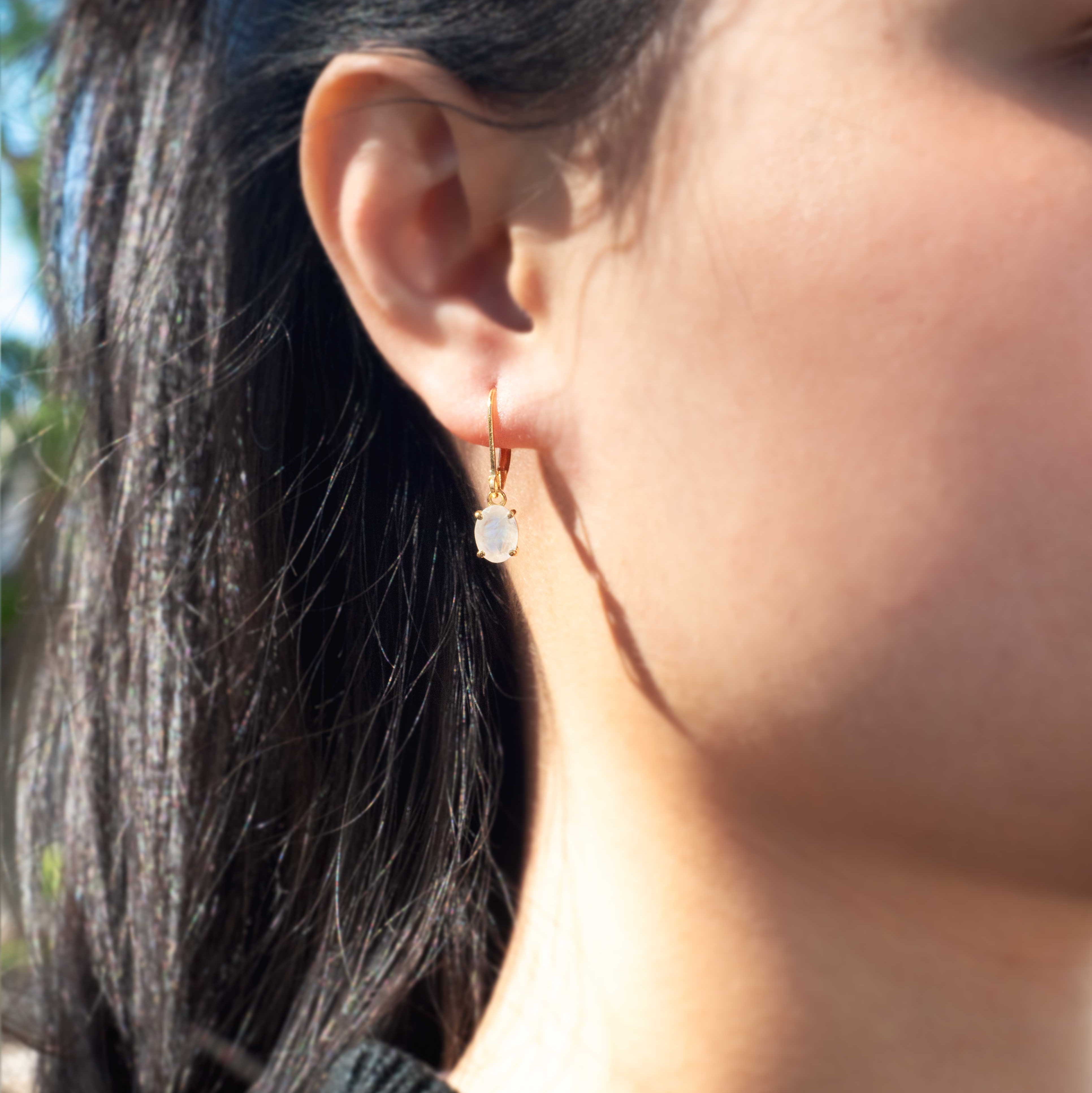 Moonstone Dangle Earrings