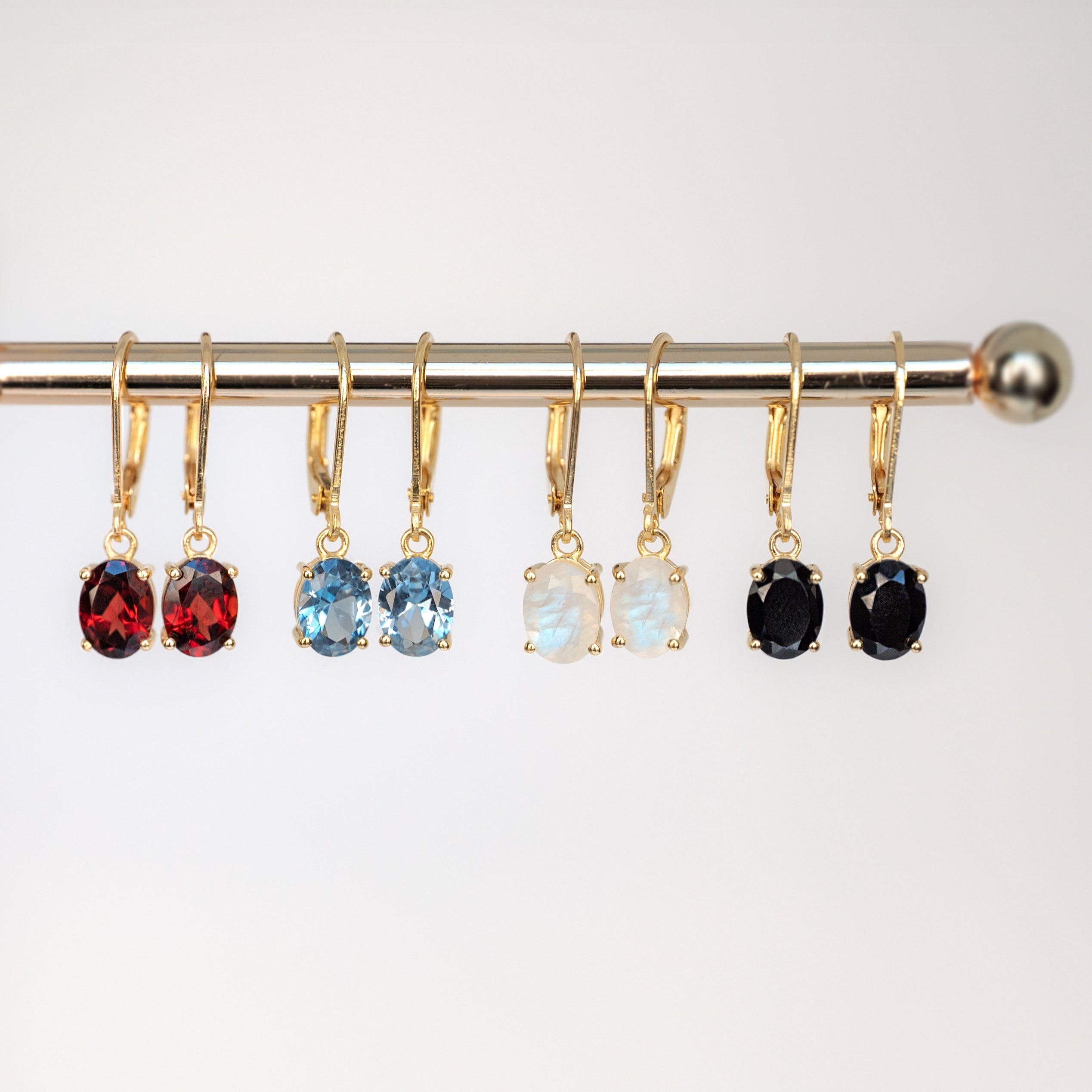 Garnet Dangle Earrings