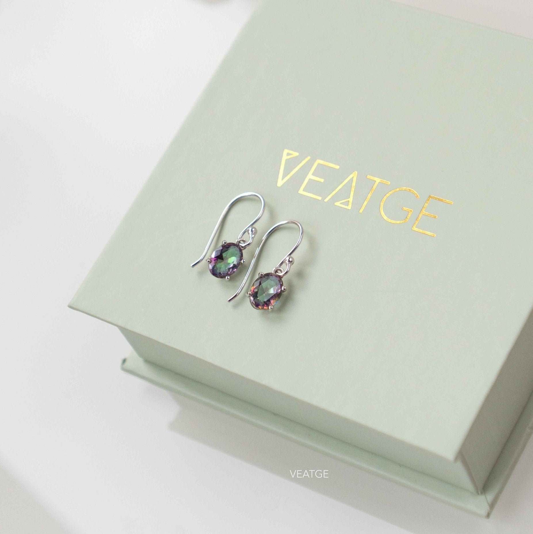 Mystic Topaz Dangle Earrings