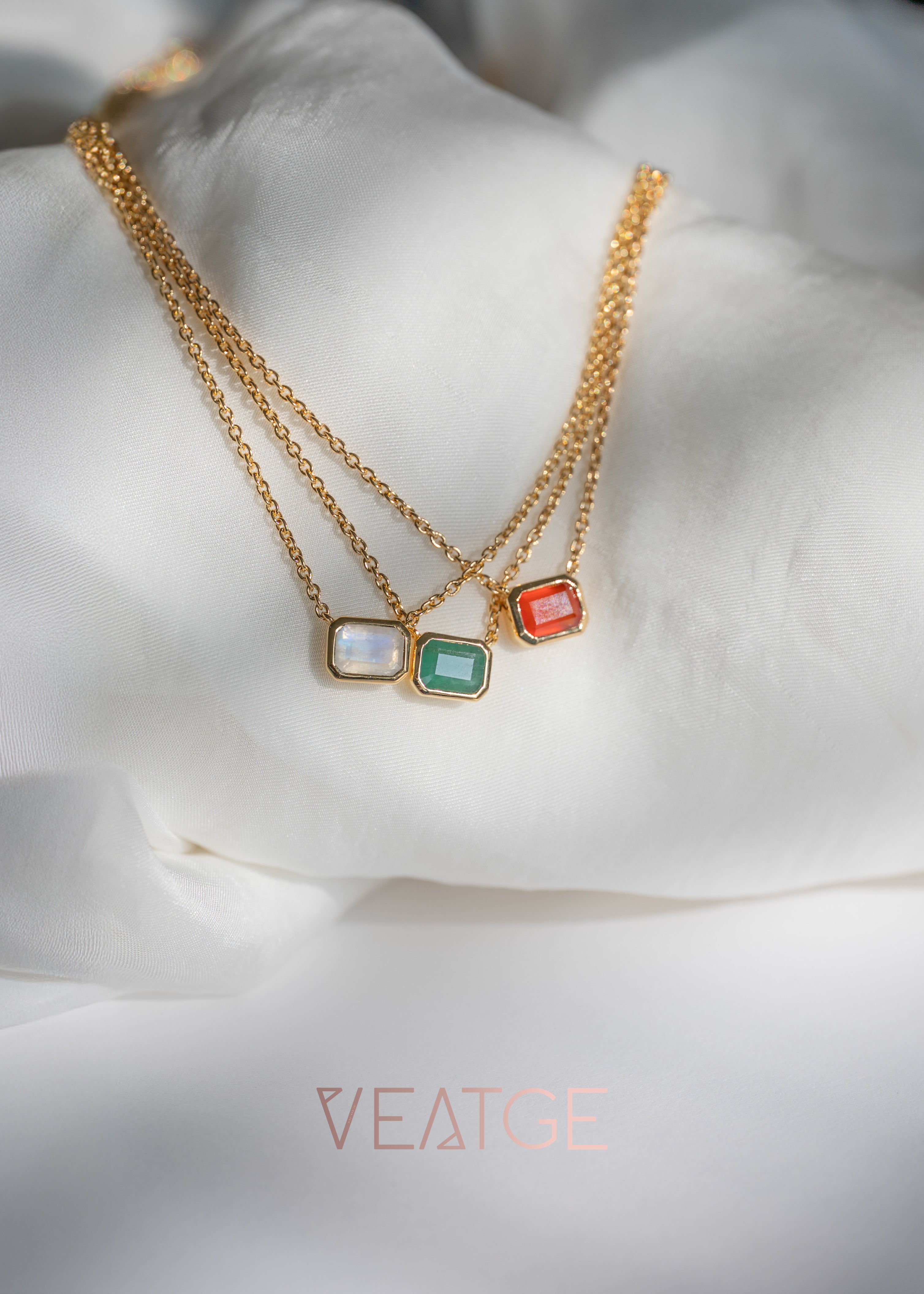 Emerald Necklace Emerald Cut 1 CT.