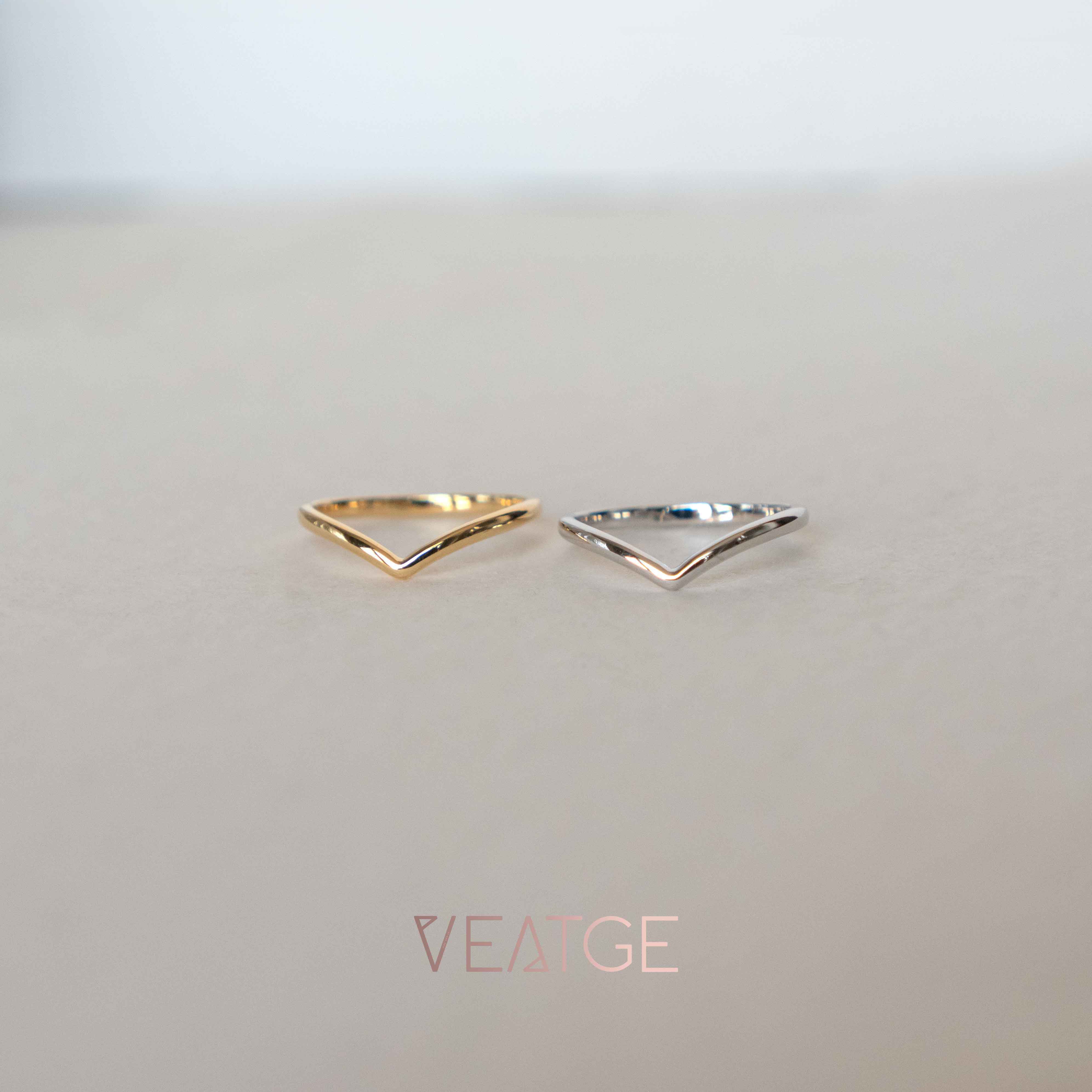 Chevron Stacking Ring Gold, V shape stacking Ring, Silver Stacking Ring Chevron, Gold Filled Rings stackable for low profile rings