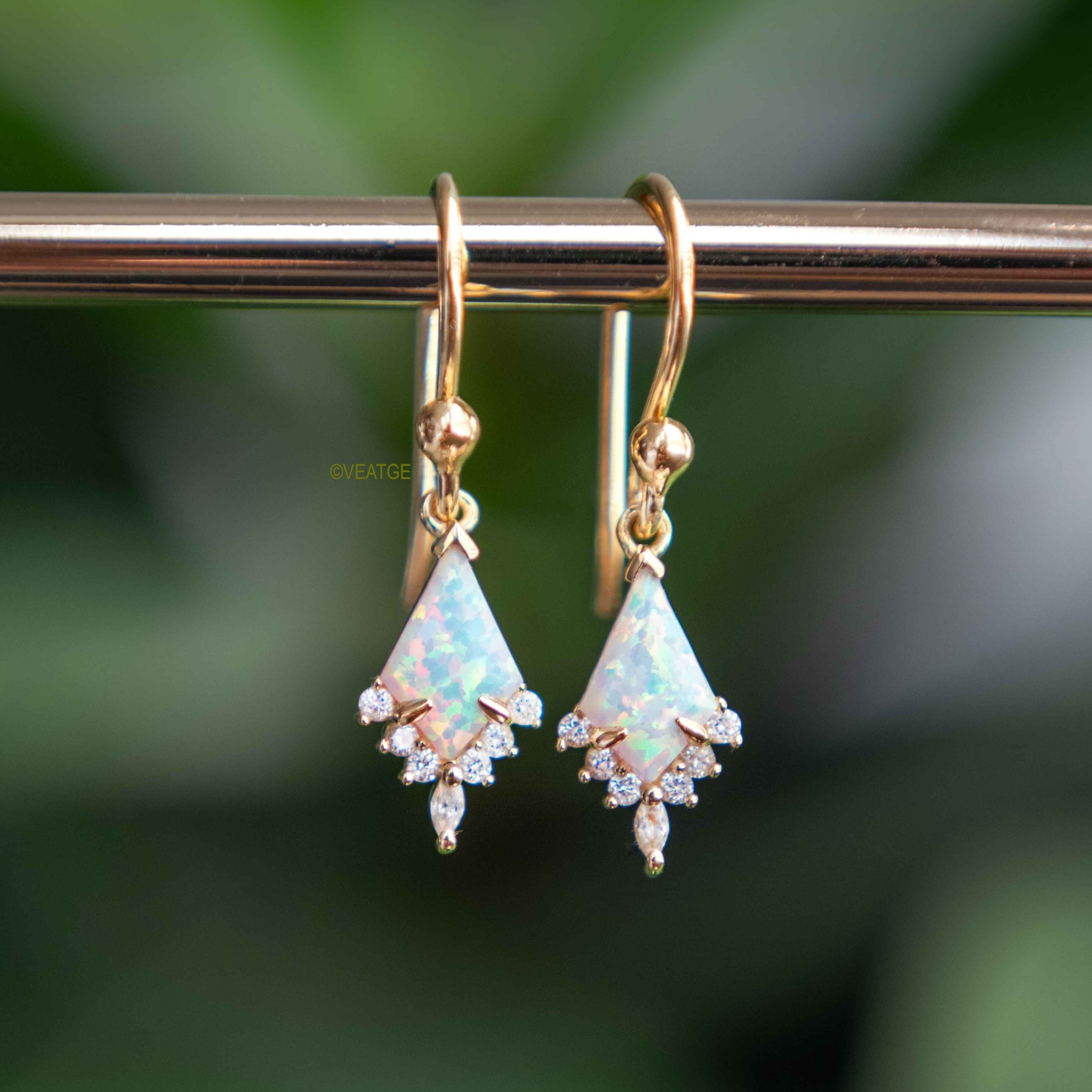 Opal Kite Dangle Earrings
