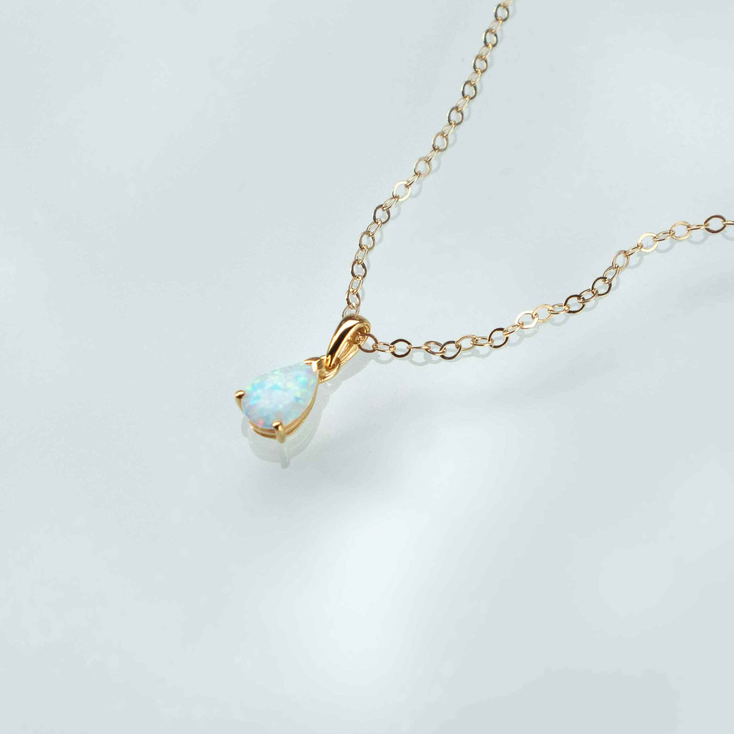 Pear Teardrop Birthstone Necklace