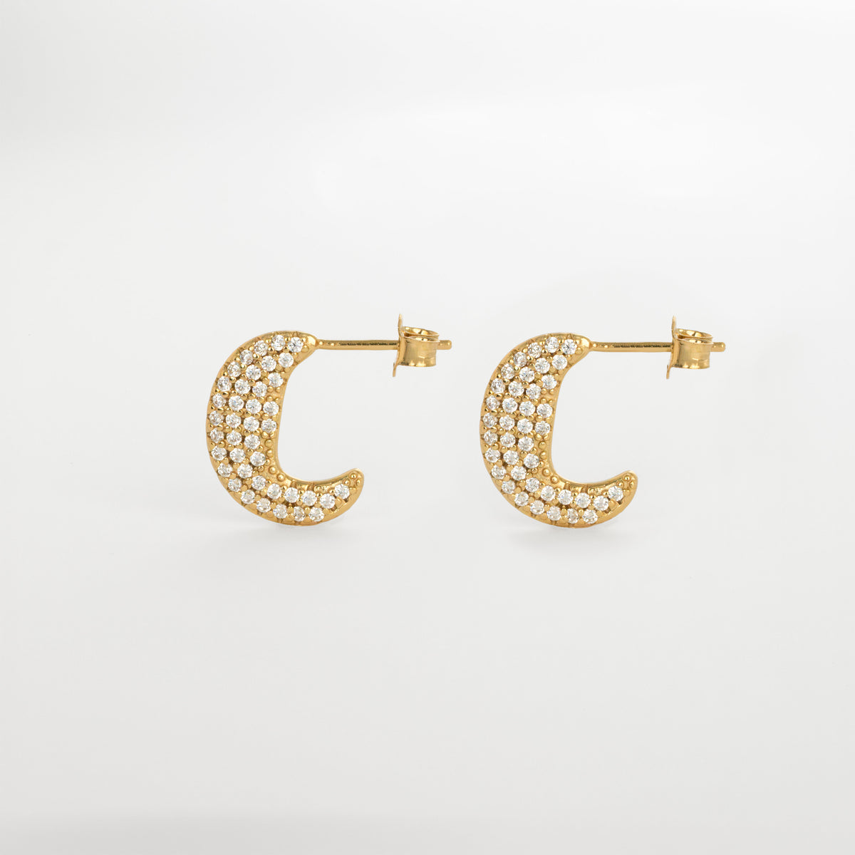 Gold Hoop Earrings Unique Modern Diamond Hoops, Gifts for Girls