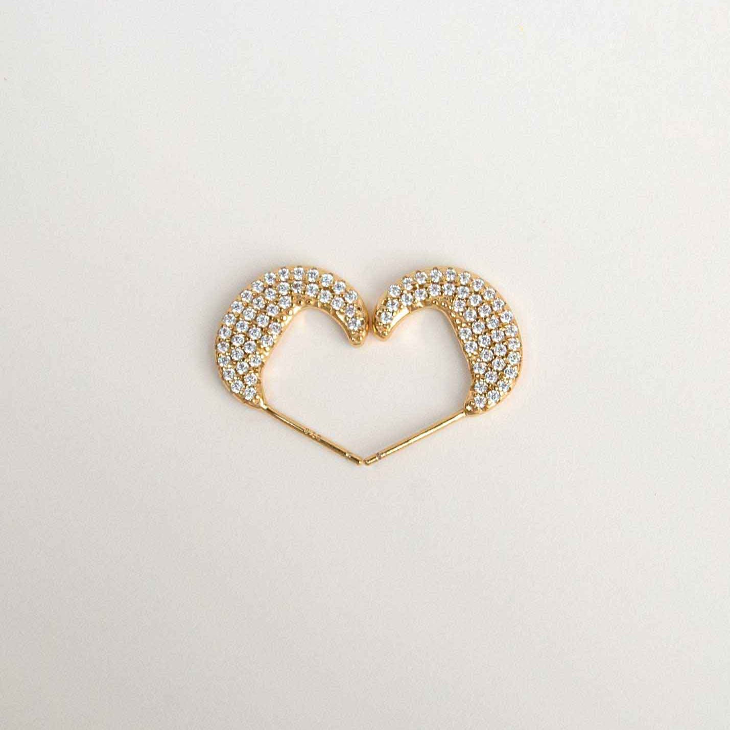 Pave Diamond Disc Hoop Earrings