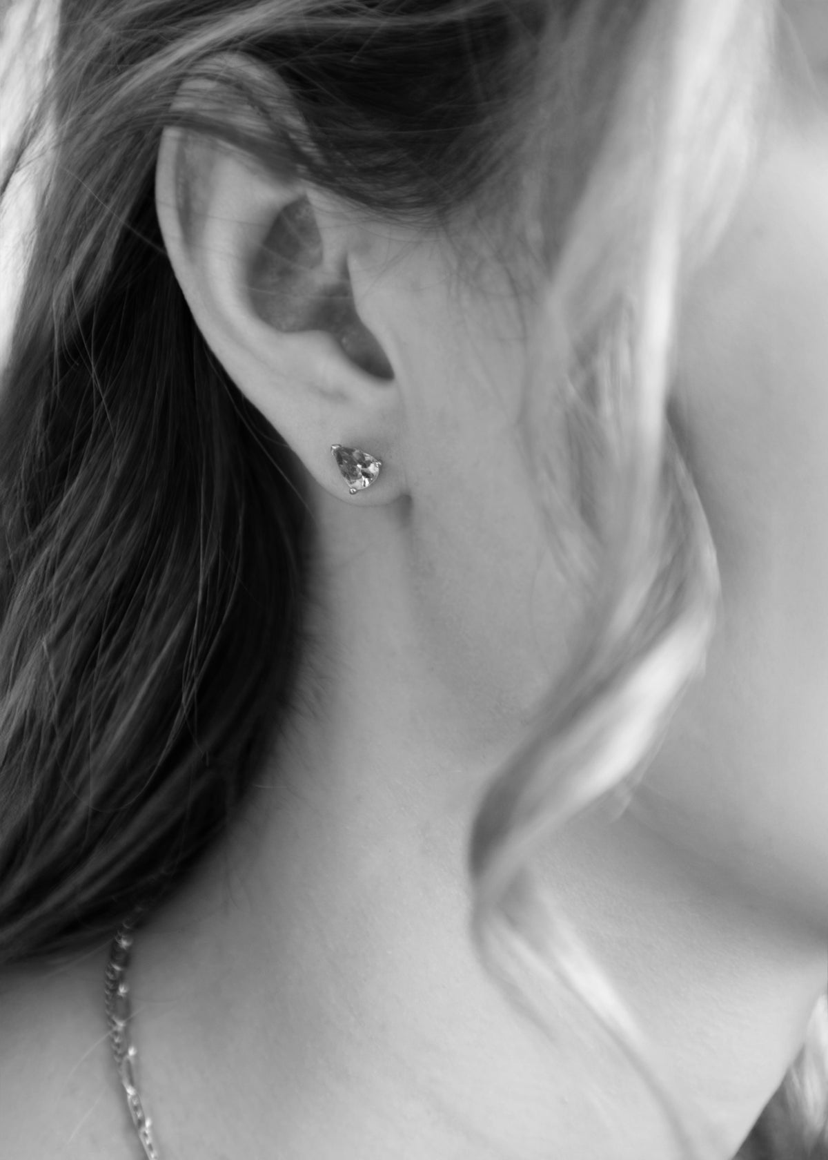 Pear Stud Earrings for Women