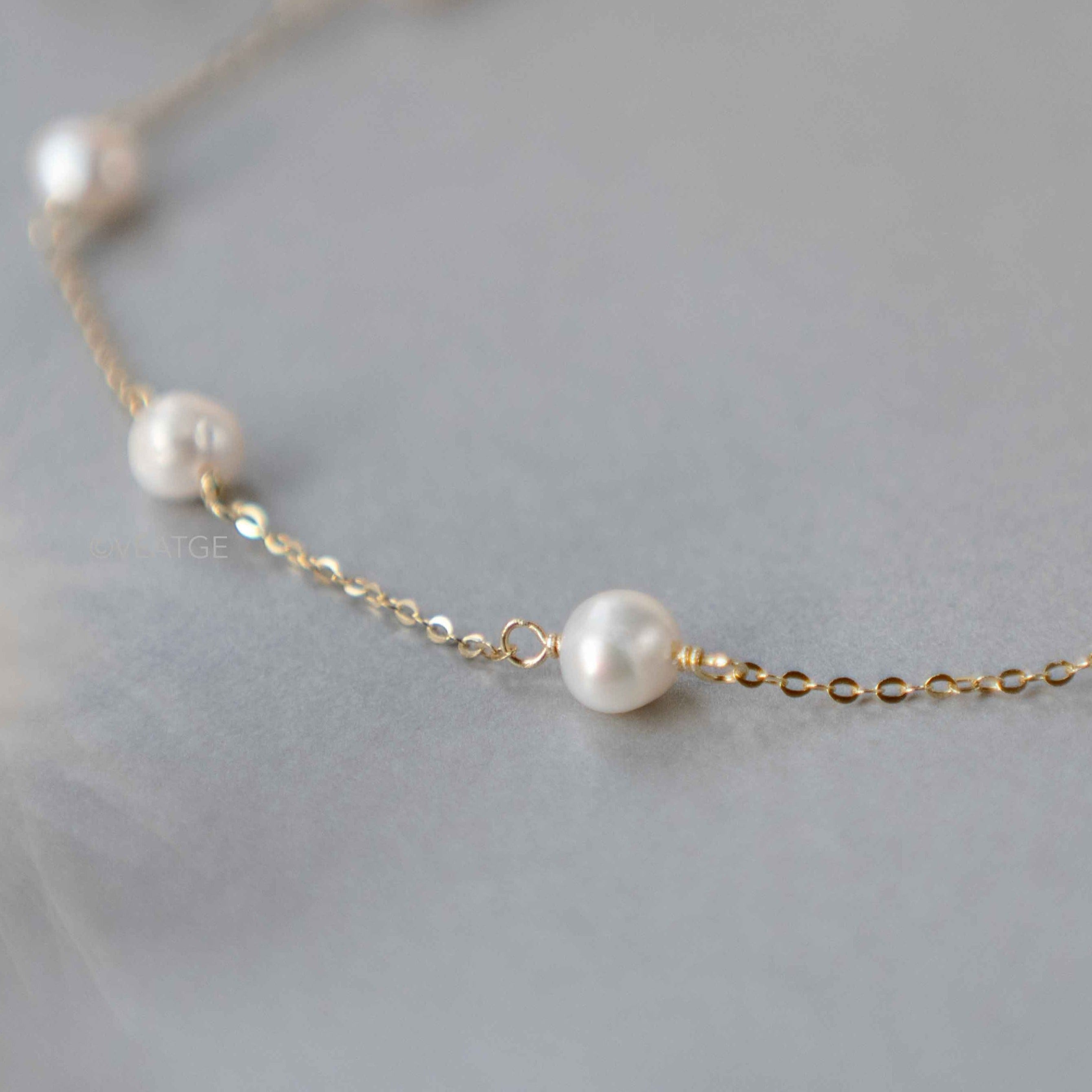 Bridal Pearl necklace, Dainty Pearl Necklace Real Freshwater Genuine pearl, Gift for Women