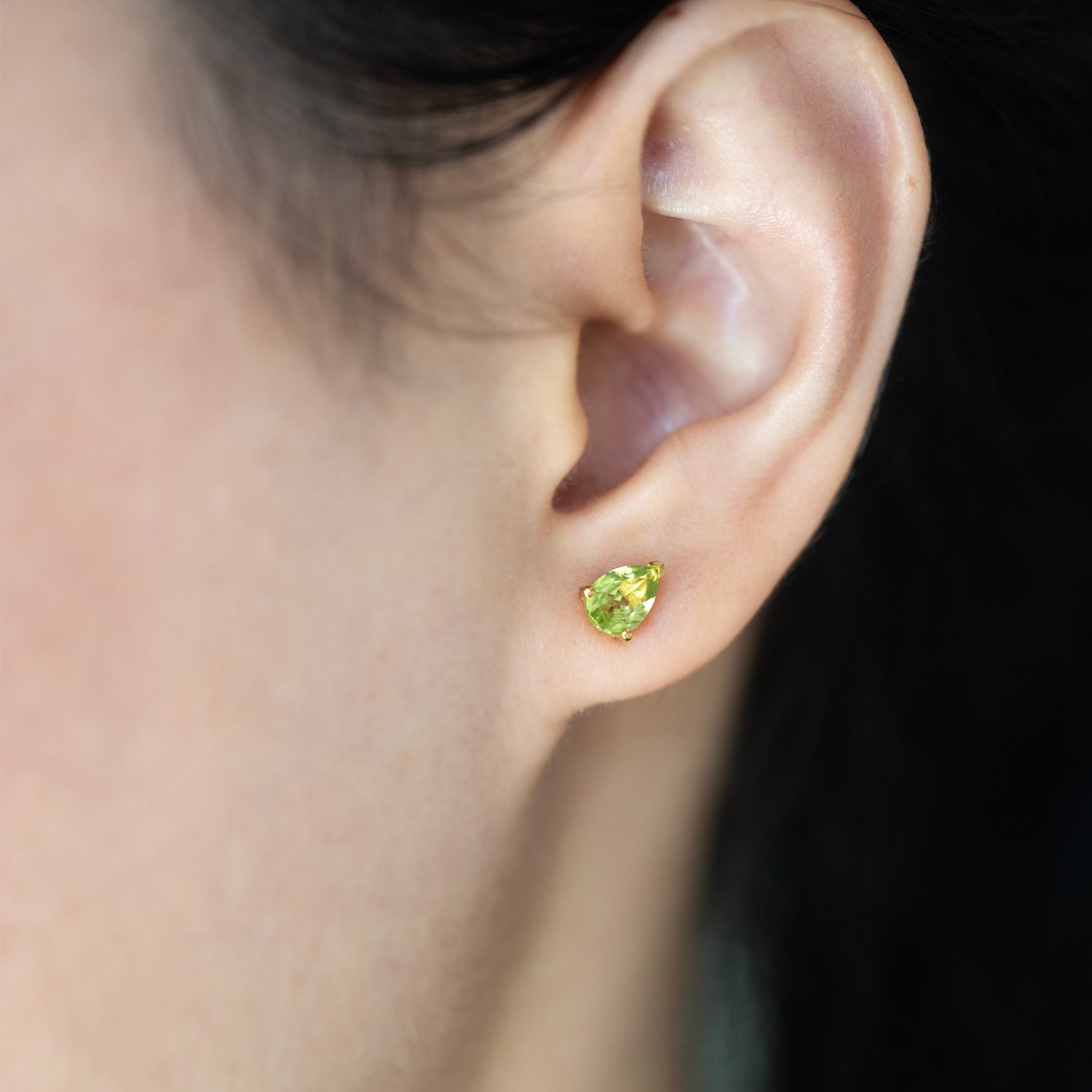 Peridot Pear Necklace and Earring Gift Set
