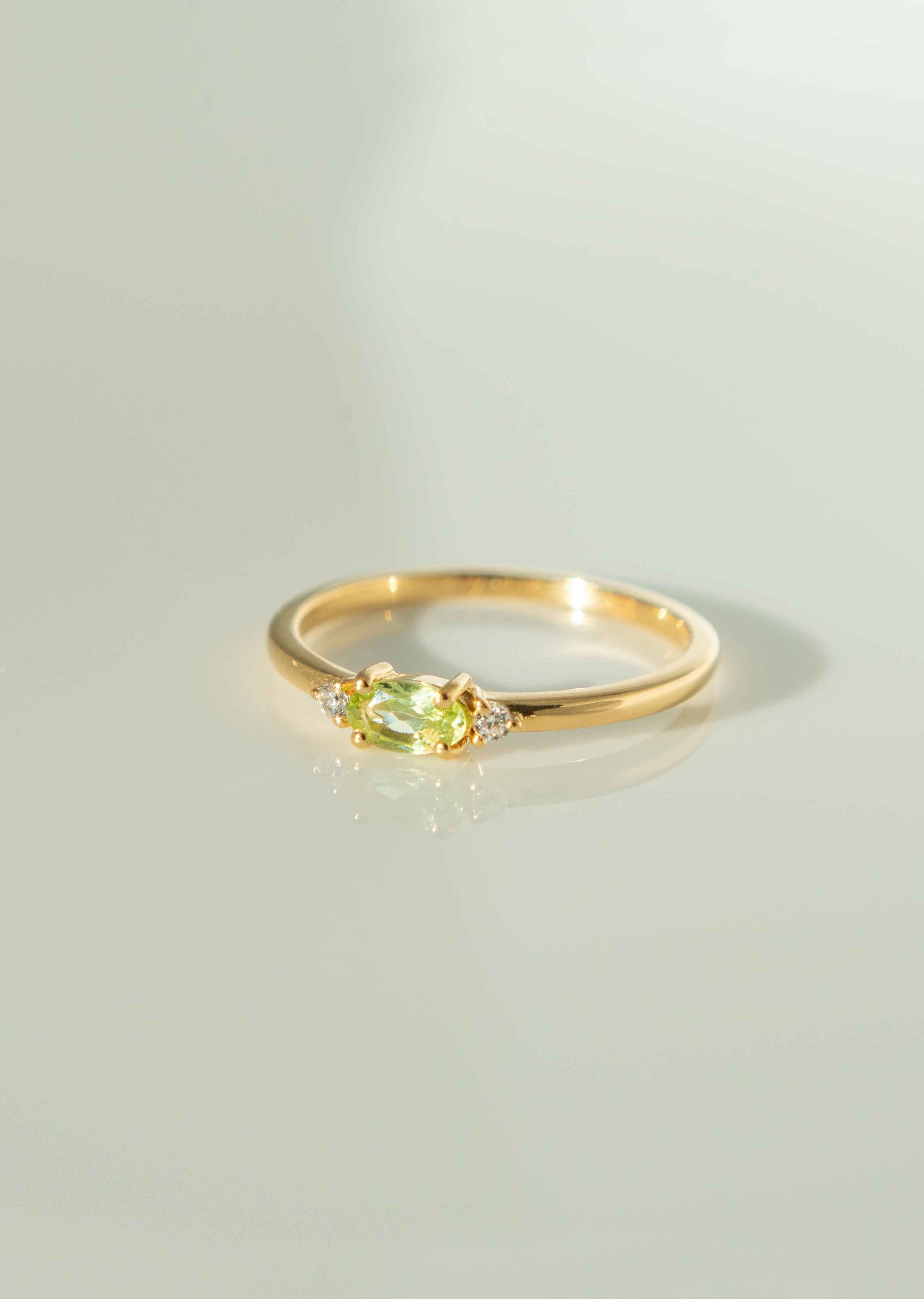 August Birthstone - Peridot Stacking Ring