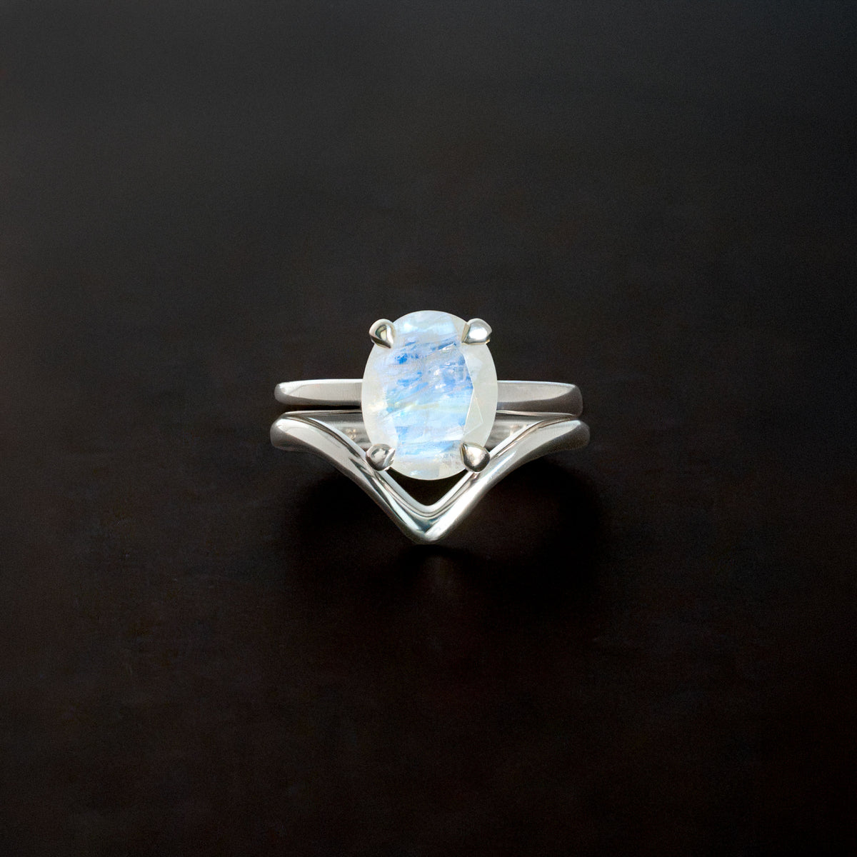 Moonstone Engagement Ring 14k Gold for Women, Moonstone Wedding Bridal Promise Rings for Women