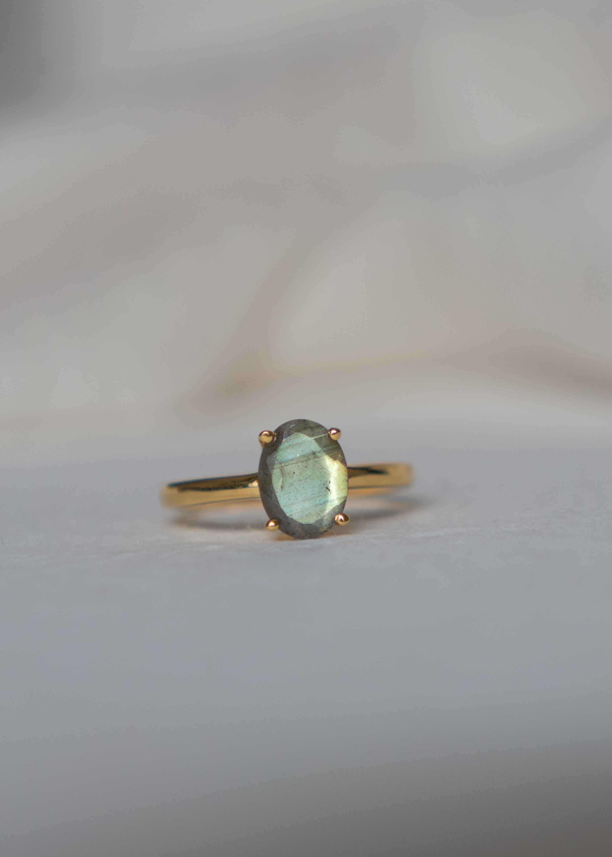 labradorite ring gold