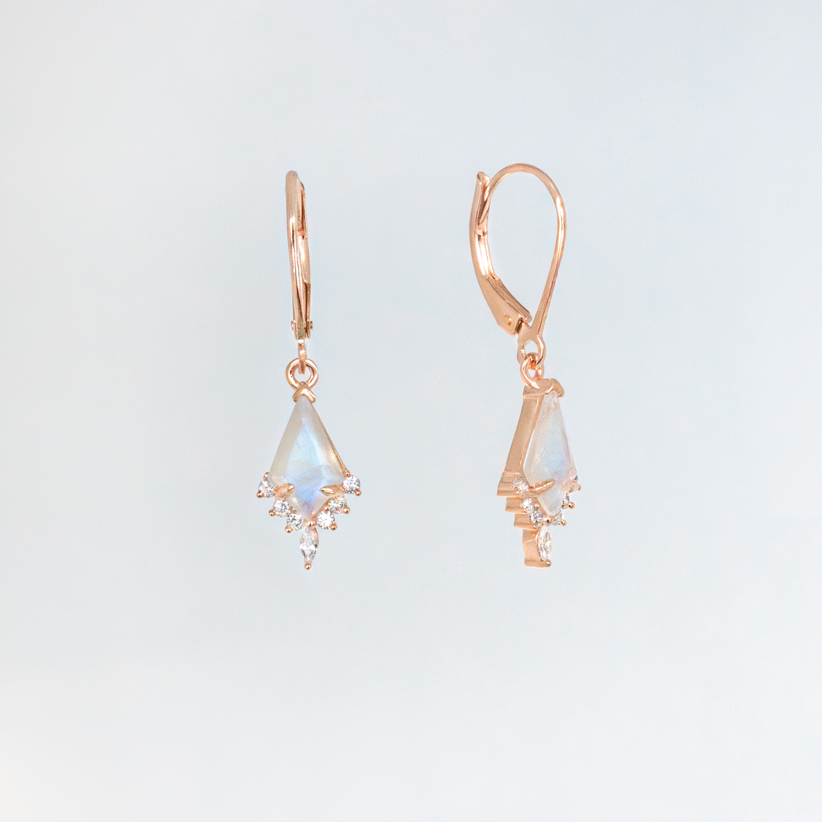 Moonstone Kite Dangle Earrings
