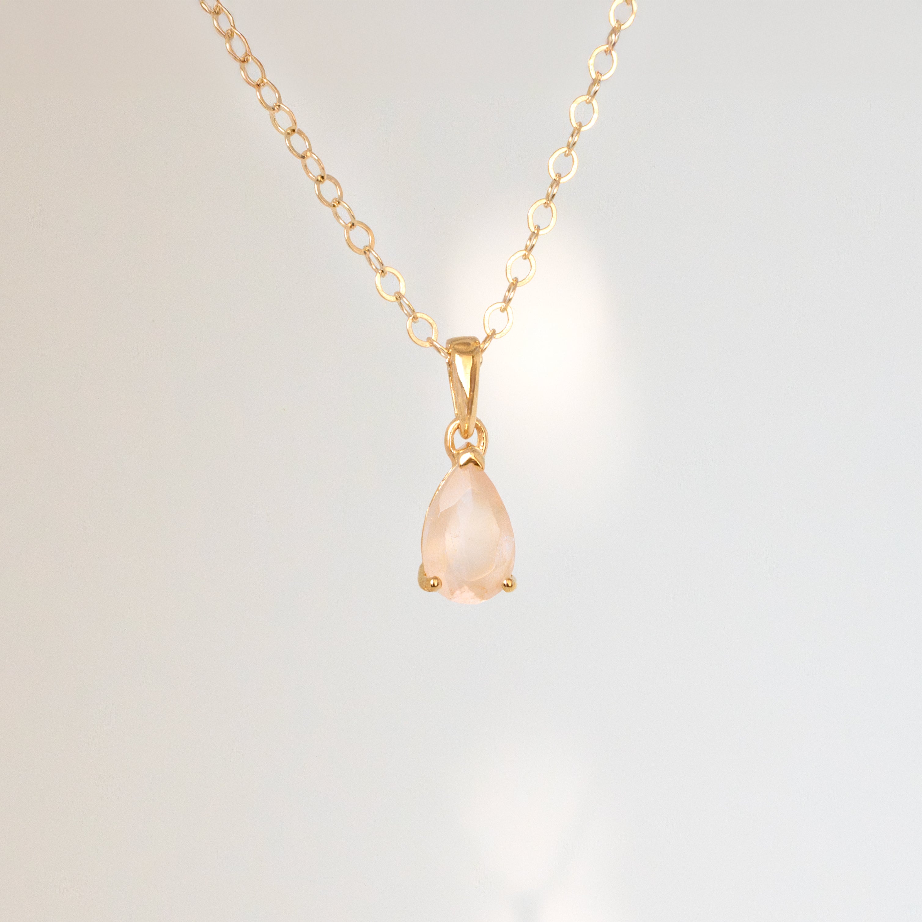 Pear Birthstone Necklace