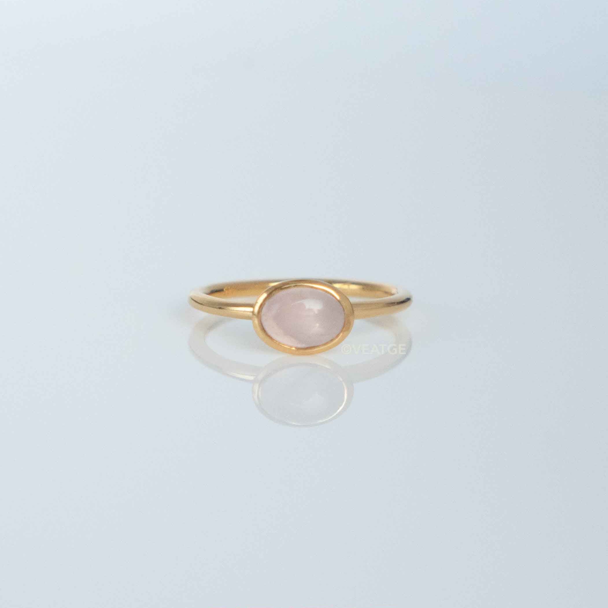 Rose Quartz Buttercup Ring, Natural Rose quartz Ring for Women, Promise Ring, Love ring, gift for girlfriend