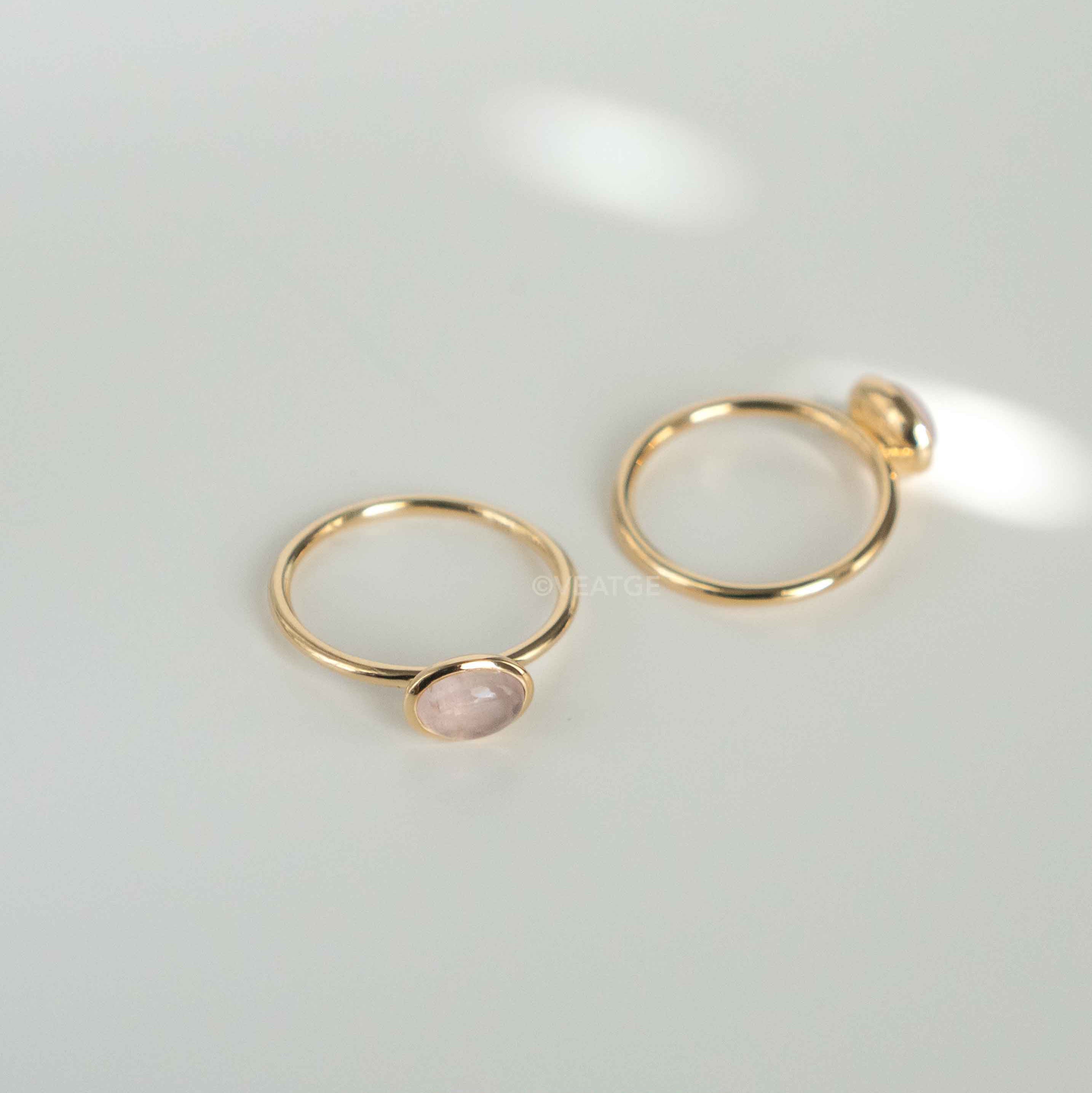Rose Quartz Buttercup Ring, Natural Rose quartz Ring for Women, Promise Ring, Love ring, gift for girlfriend