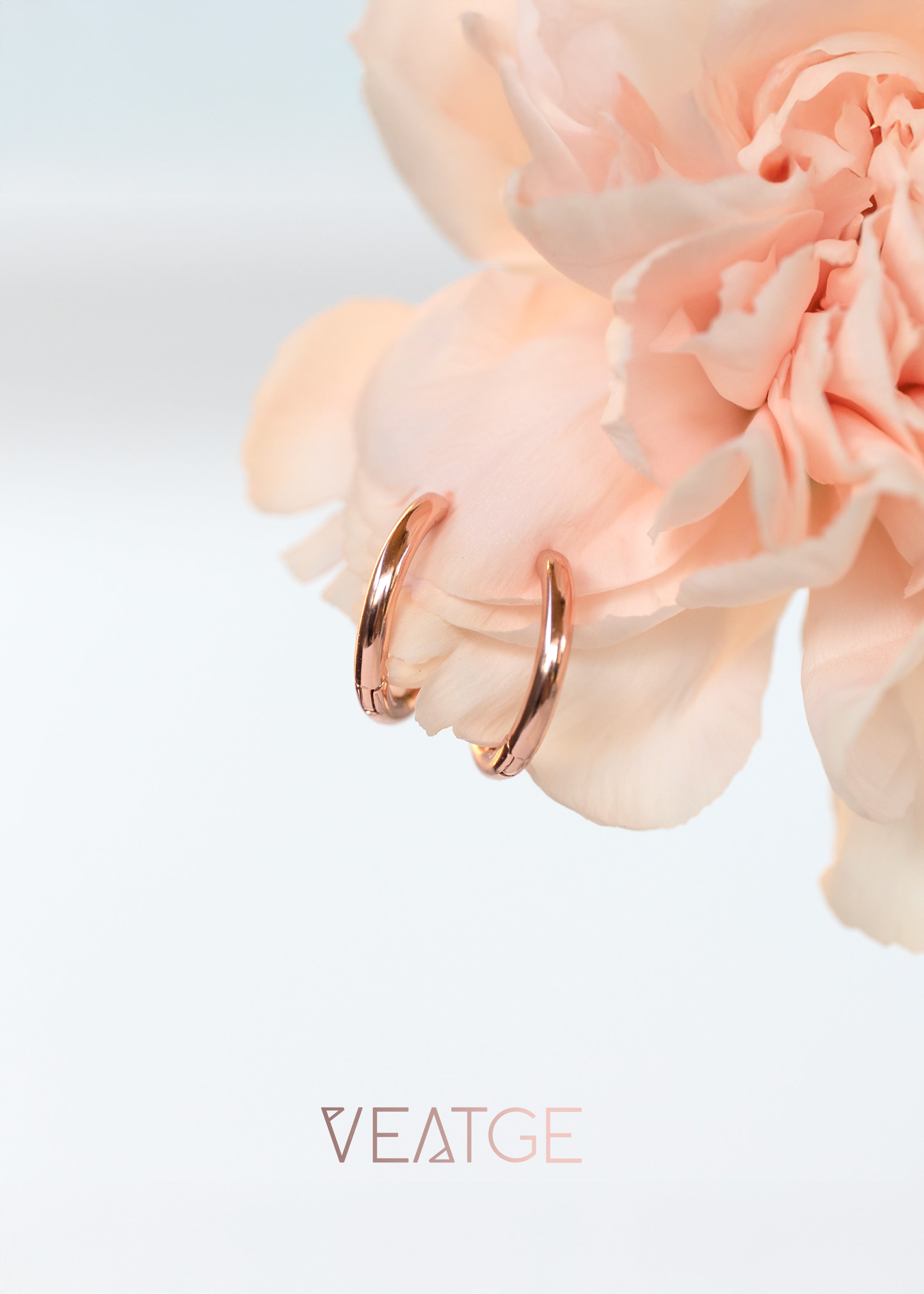 Rose Gold Huggie Hoop Earrings Simple, Minimalist Everyday Clicker Hoops, Small Dainty Sleeper Earrings, Gift for Girls, Daughter Birthday Gifts