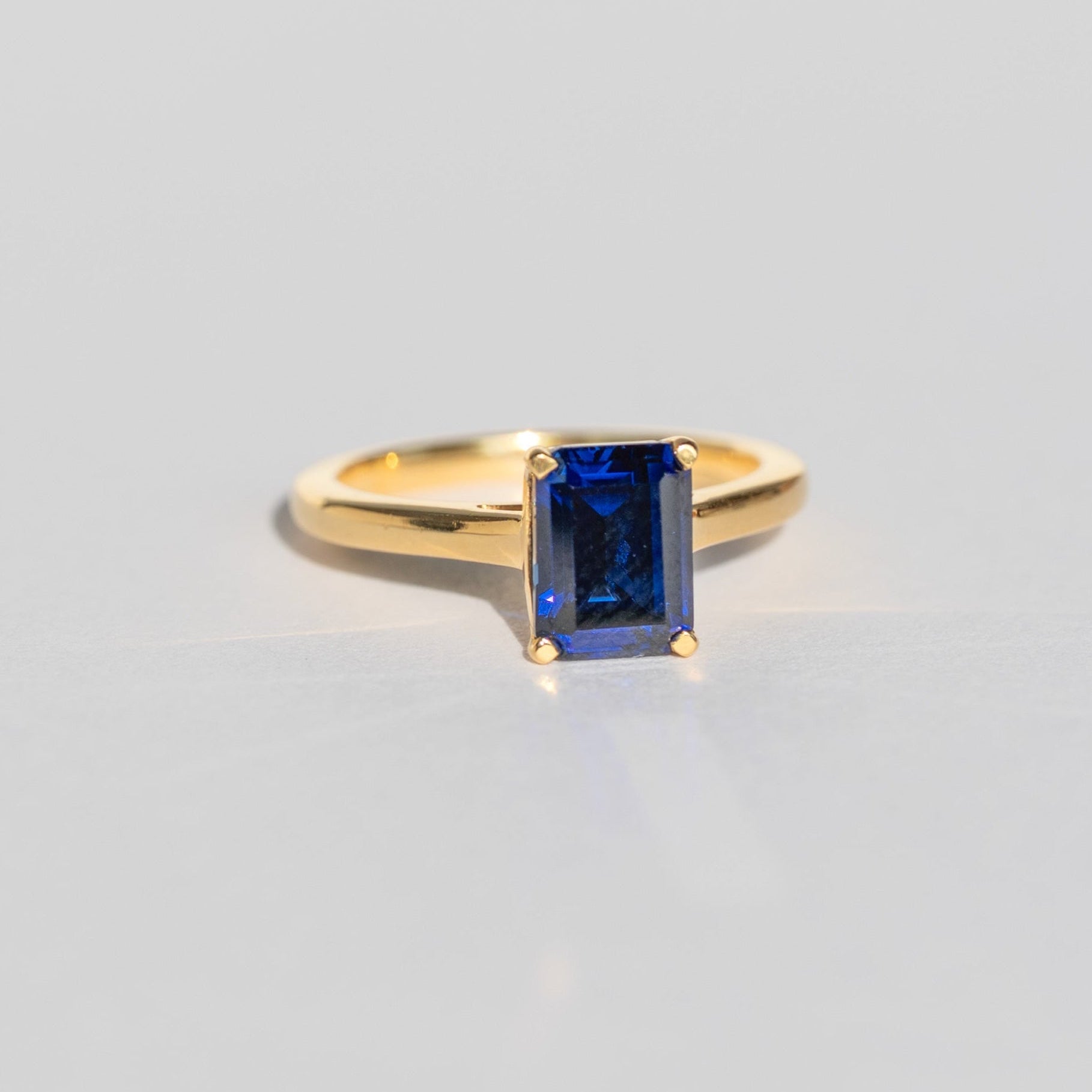 Sapphire Ring Gold, September Birthstone Birthday Gifts, Wedding Bridal Engagement Rings for Women