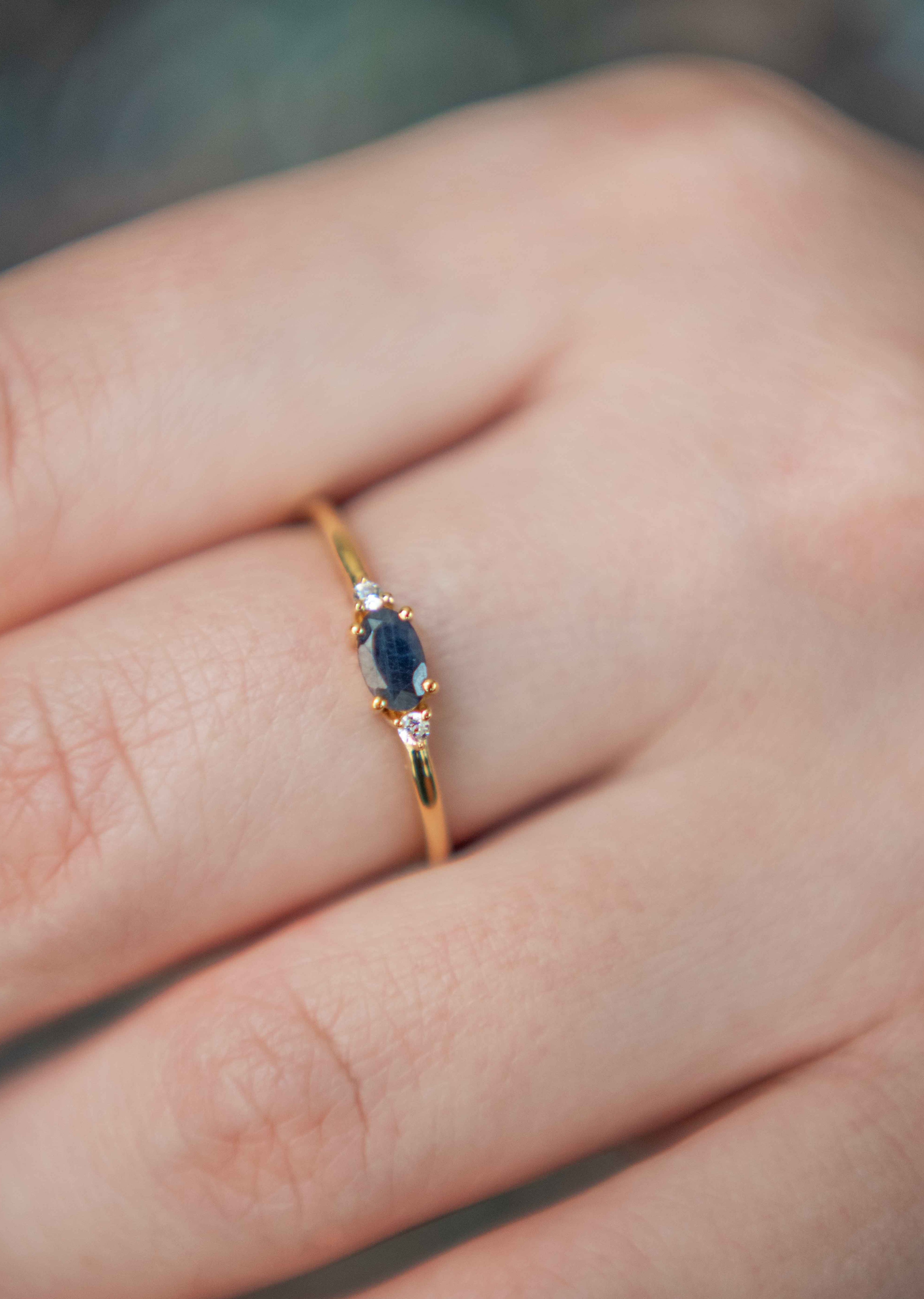 September Birthstone - Sapphire Stacking Ring