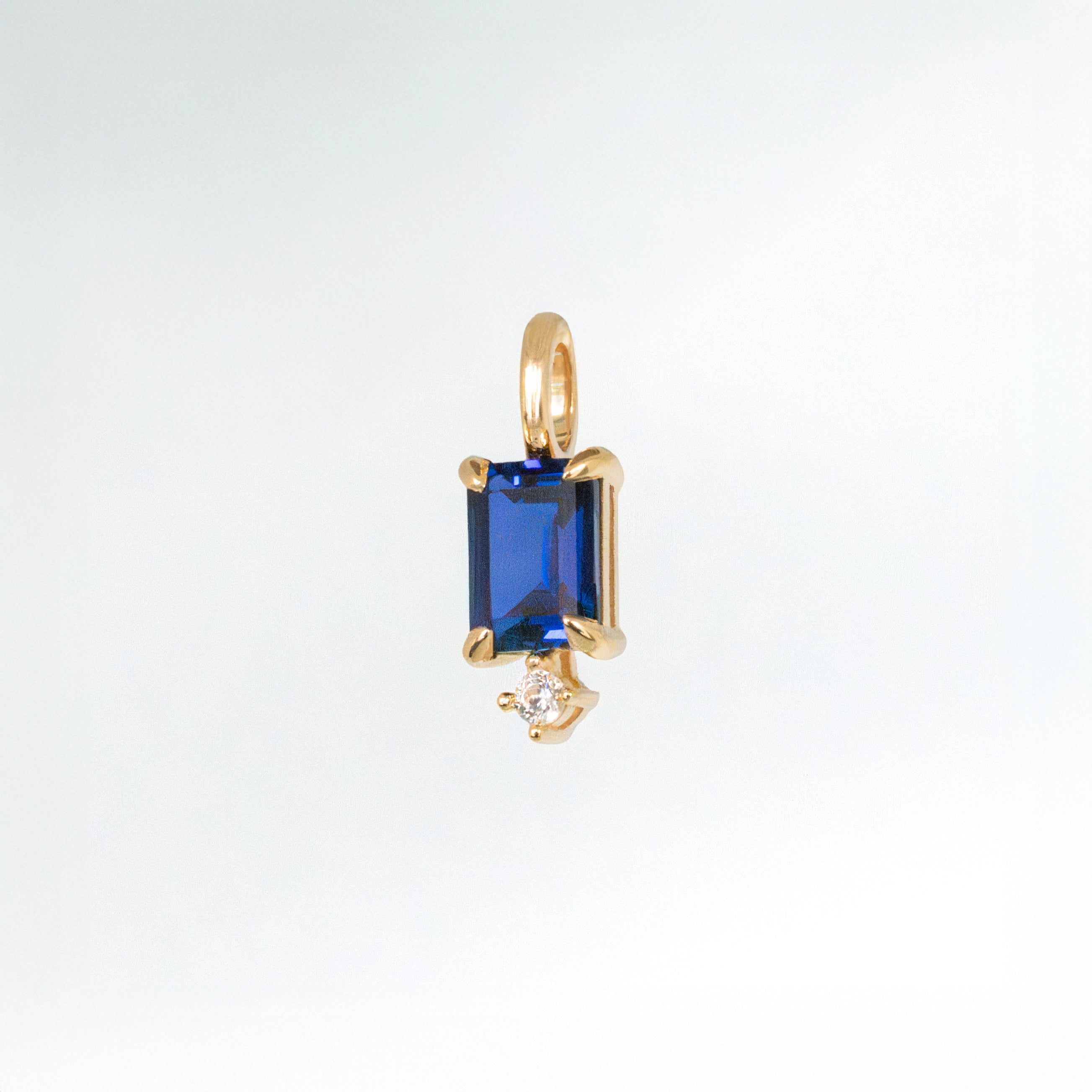 Sapphire Baguette Birthstone Charm
