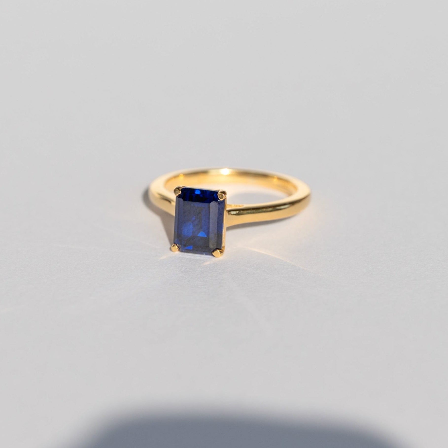 Sapphire Ring Gold, September Birthstone Birthday Gifts, Wedding Bridal Engagement Rings for Women