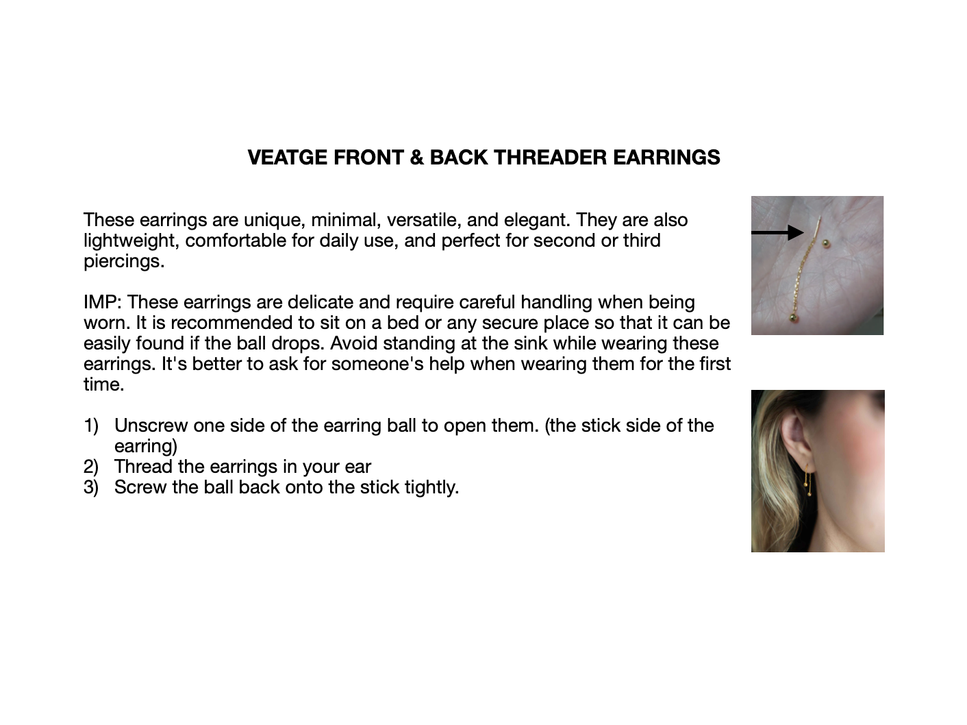 daily wear sleeper earrings cute gift for girls birthday
