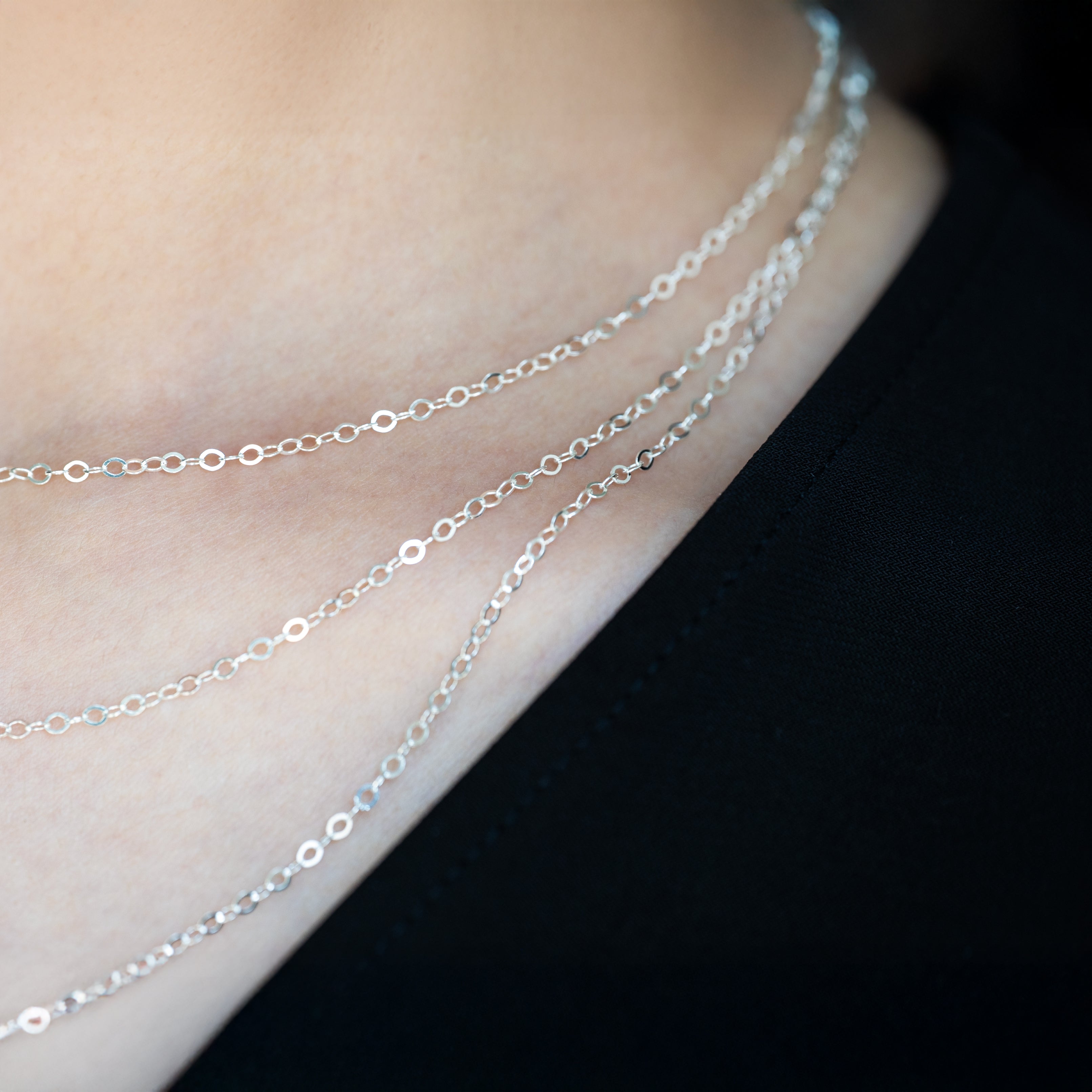 Flat Cable Chain - 14k Gold Filled and 925 Sterling Silver