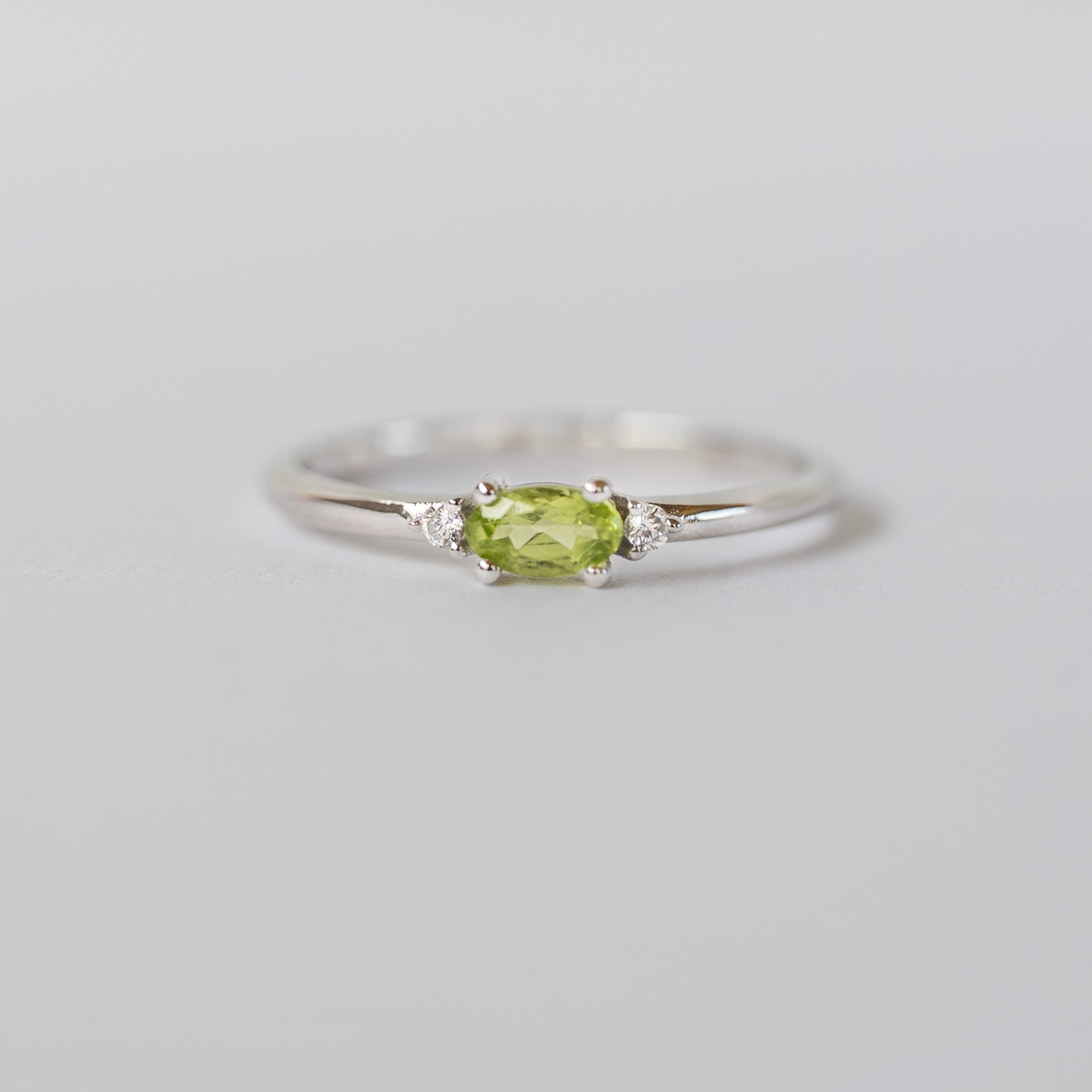 August Birthstone - Peridot Stacking Ring